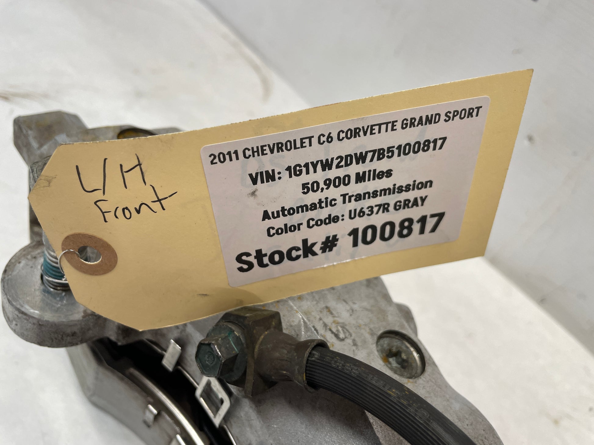 2011 Chevy C6 Corvette Grand Sport LH Driver Front PBR Brake Caliper OEM - Day's Parts Yard