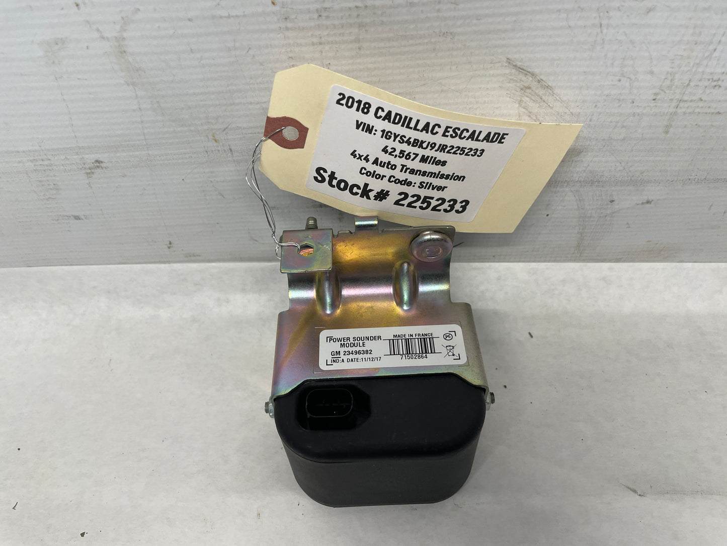 2018 Cadillac Escalade Theft Deterrent Alarm Module Bracket OEM