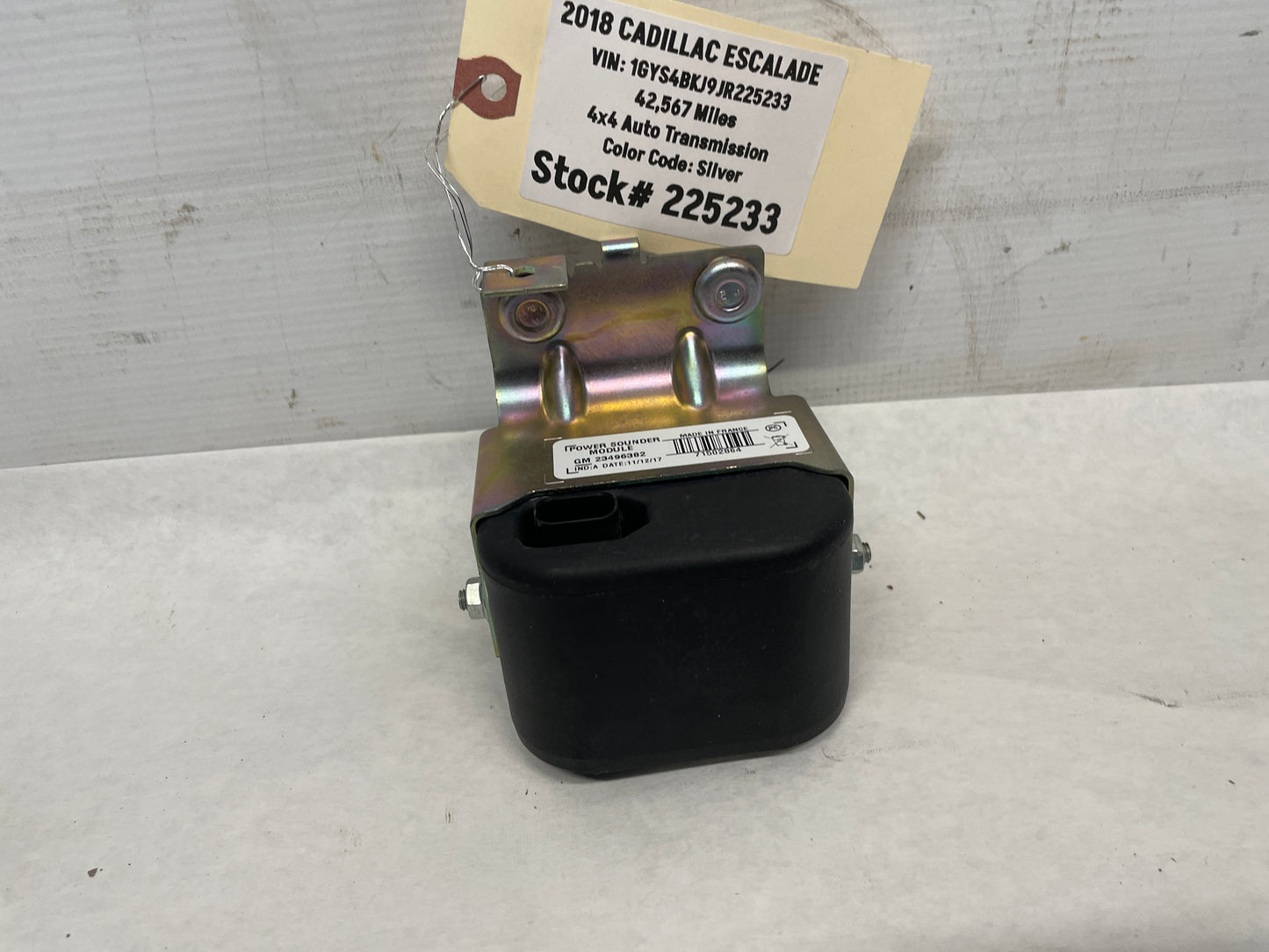 2018 Cadillac Escalade Theft Deterrent Alarm Module Bracket OEM