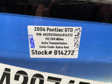2006 Pontiac GTO Front Windshield Glass OEM LOCAL PICK UP ONLY - Day's Parts Yard