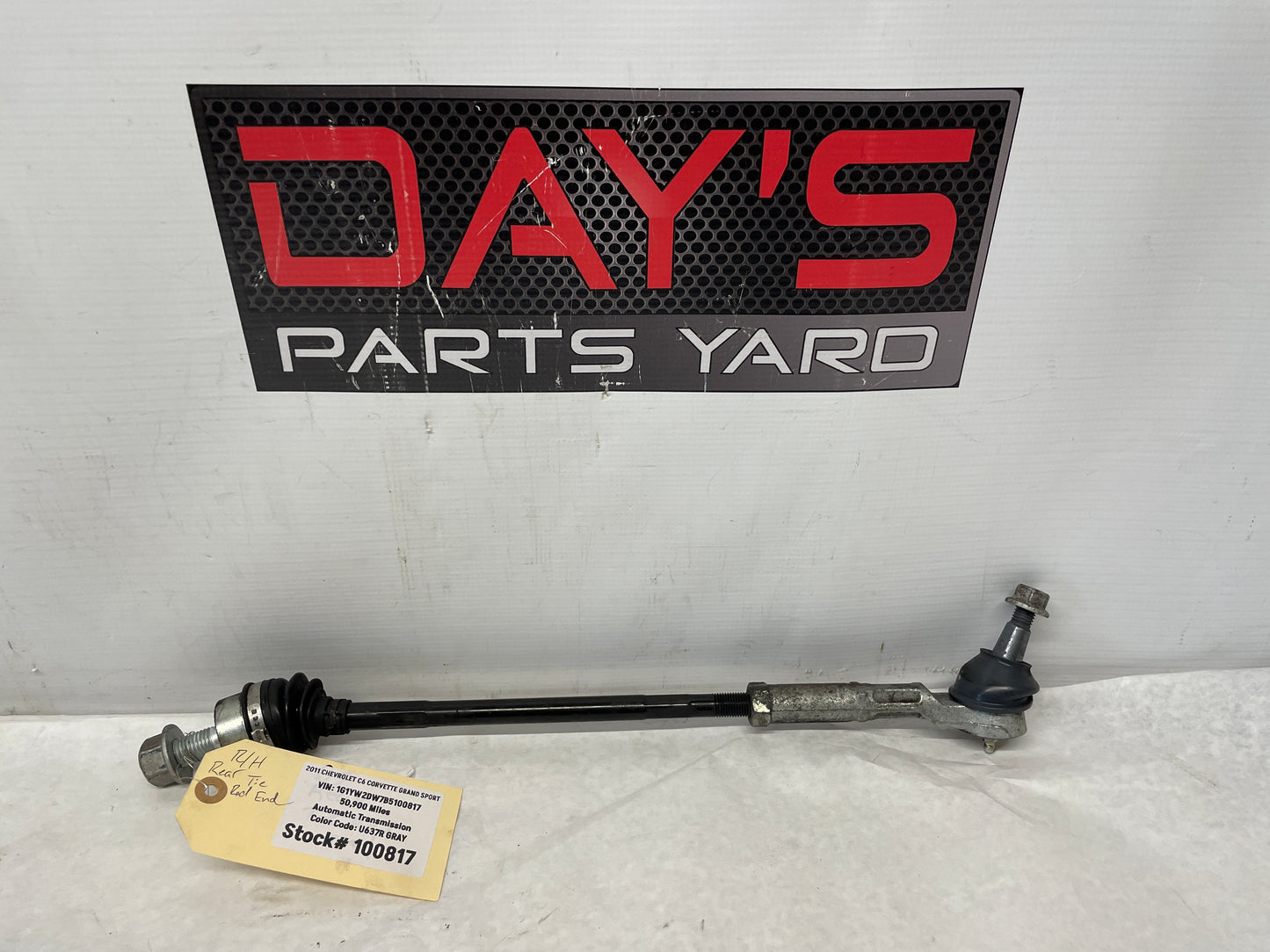 2011 Chevy C6 Corvette Grand Sport RH Passenger Rear Tie Rod End OEM - Day's Parts Yard