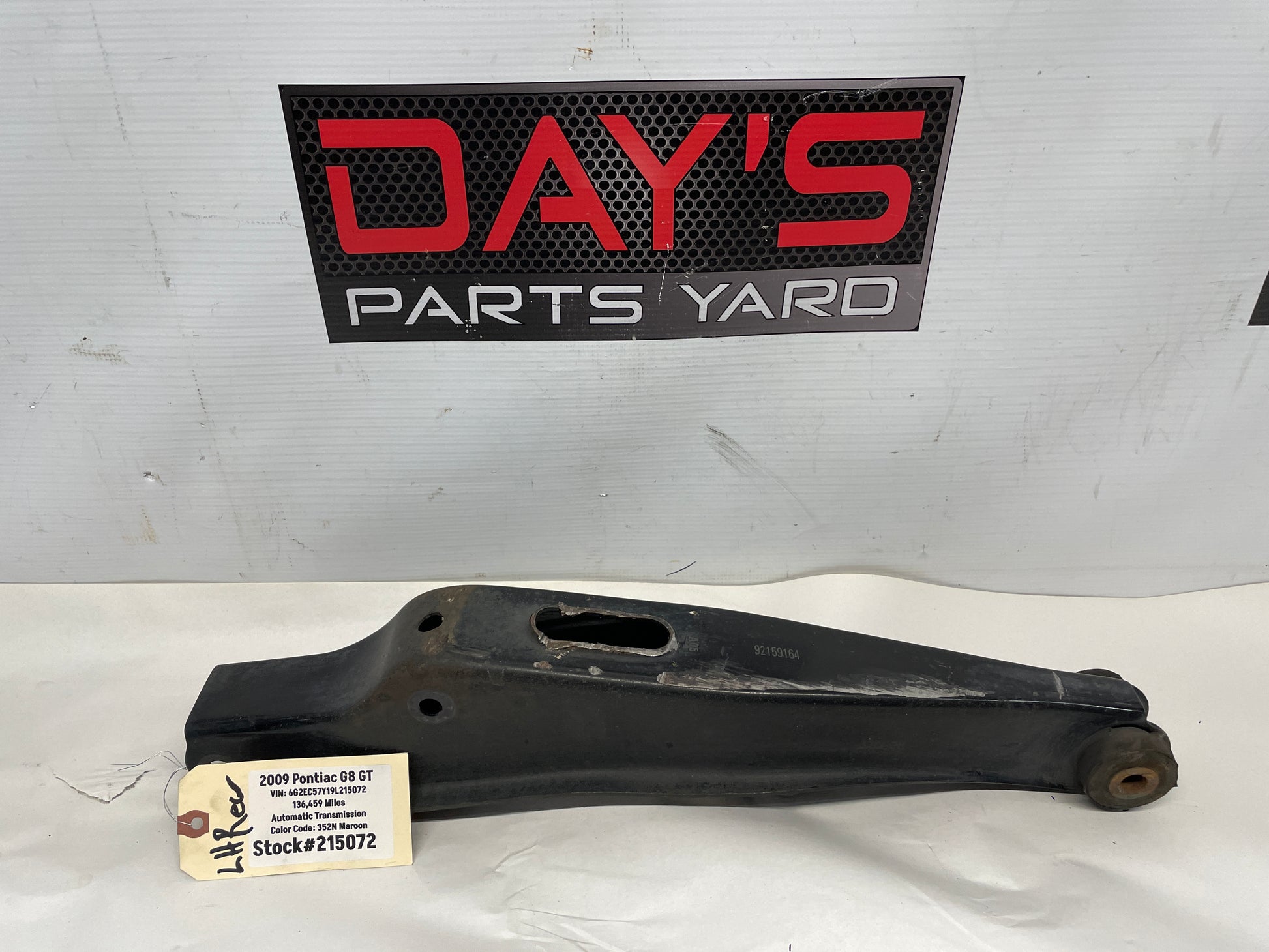 2009 Pontiac G8 GT RH Passenger Rear Lower Control Arm OEM - Day's Parts Yard