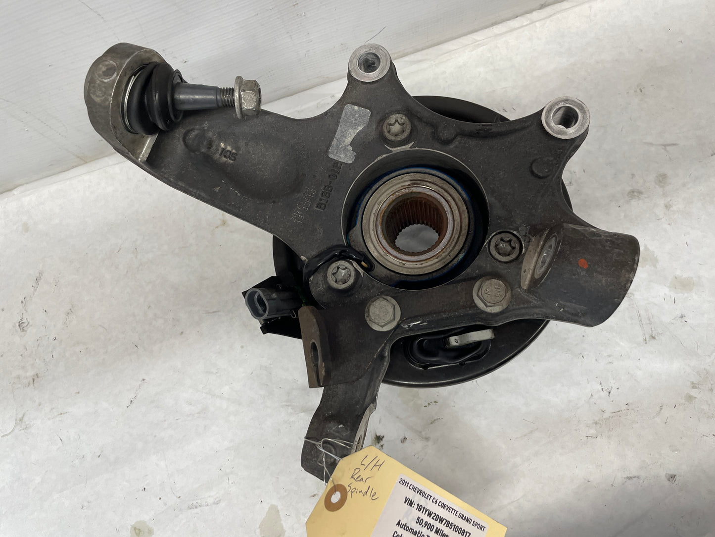 2011 Chevy C6 Corvette Grand Sport LH Driver Rear Suspension Spindle Knuckle Hub OEM - Day's Parts Yard