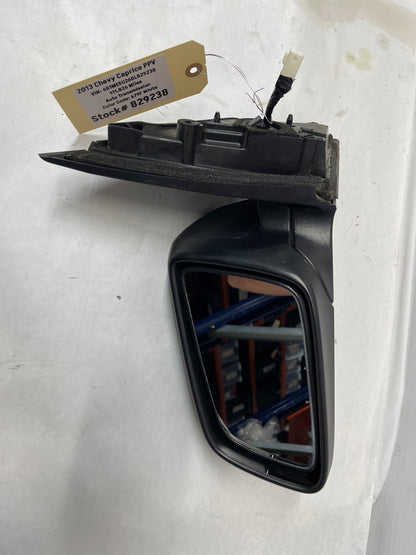 2013 Chevy Caprice PPV LH Driver Exterior Mirror Black OEM - Day's Parts Yard