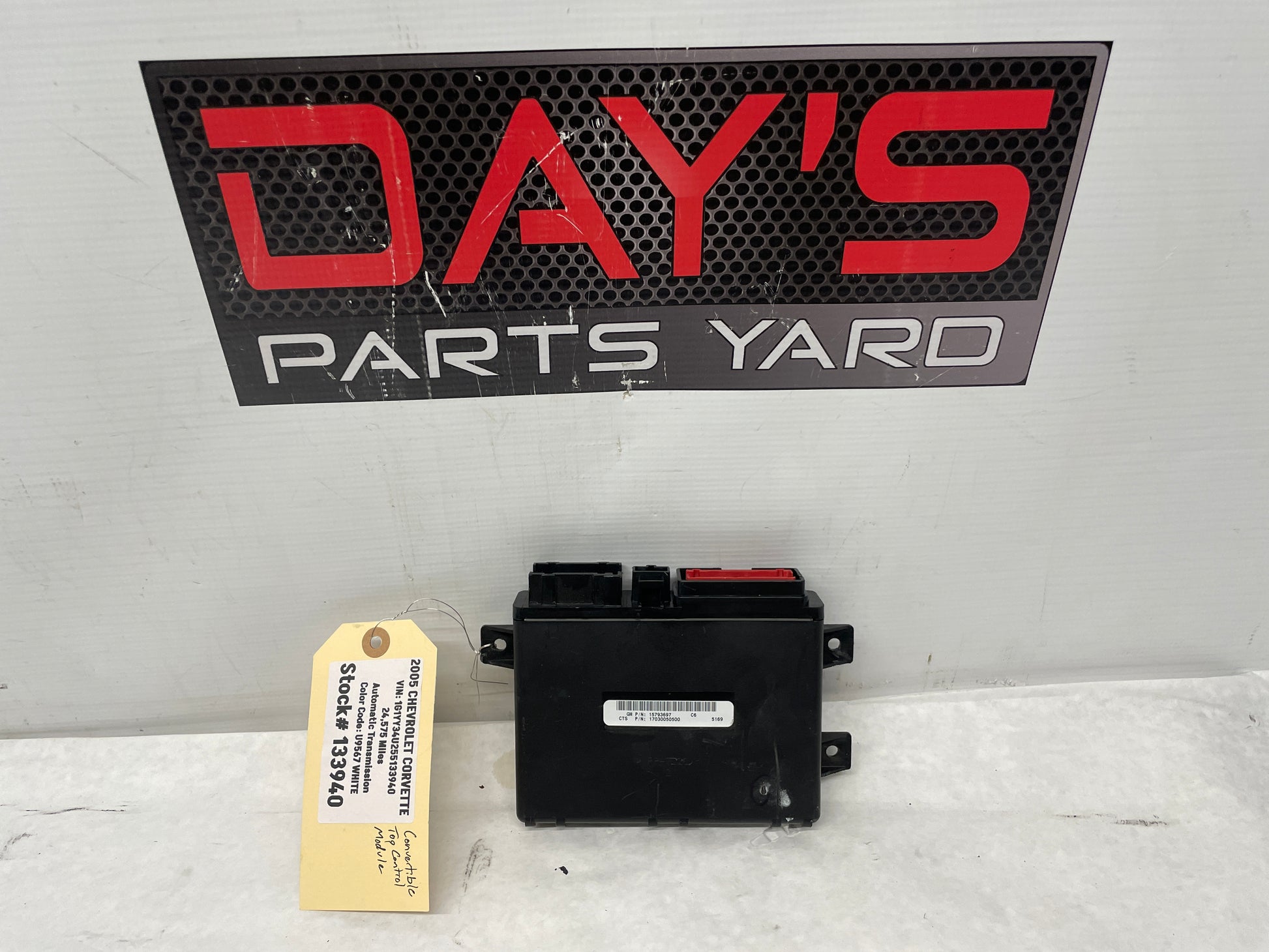 2005 Chevy C6 Corvette Convertible Folding Top Control Module Unit OEM - Day's Parts Yard