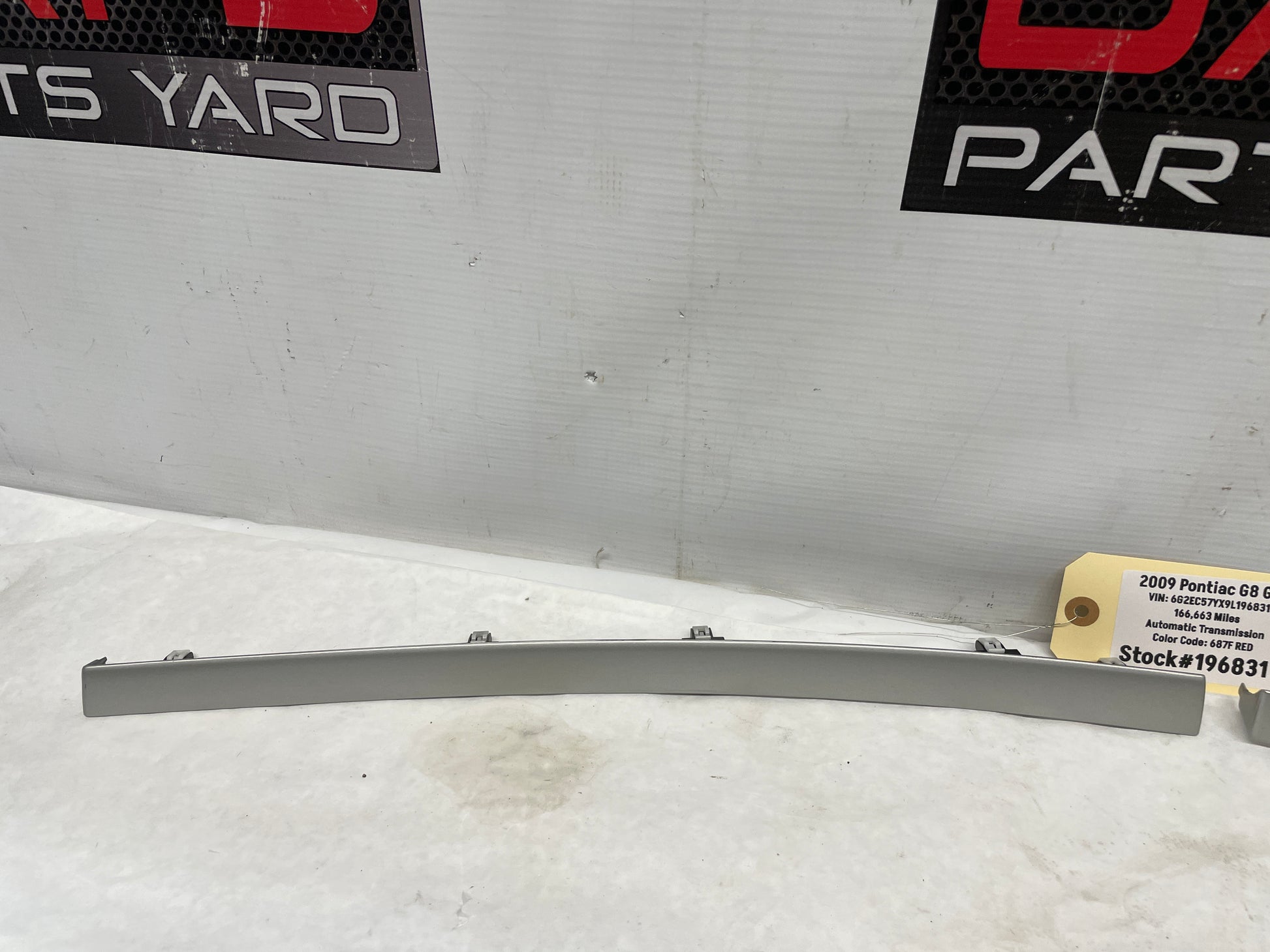 2009 Pontiac G8 GT LH & RH Silver Dash Trim Accent Applique Panel OEM - Day's Parts Yard