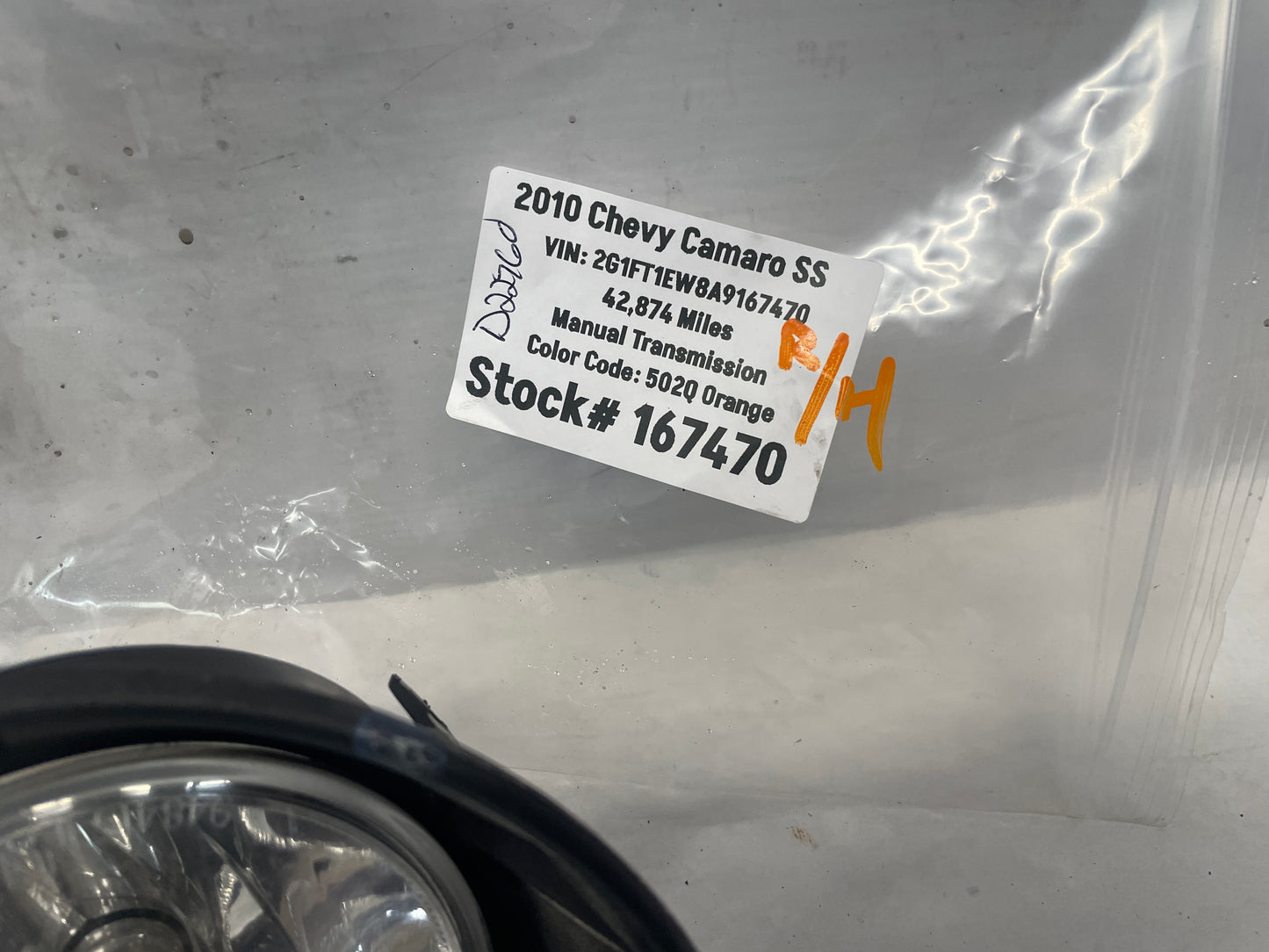 2010 Chevy Camaro SS RH Passenger Fog Light & Bezel OEM - Day's Parts Yard