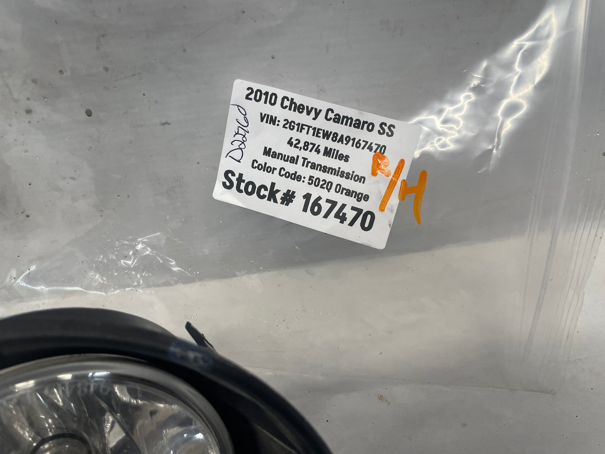 2010 Chevy Camaro SS RH Passenger Fog Light & Bezel OEM - Day's Parts Yard