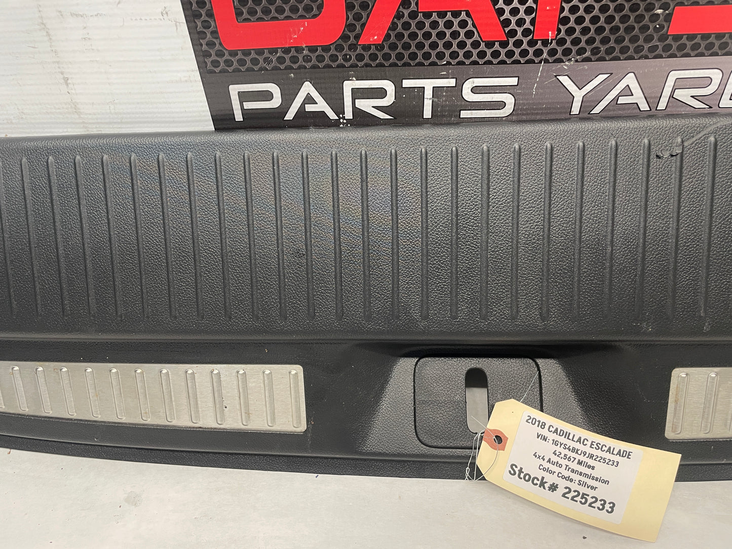 2018 Cadillac Escalade Rear Cargo Trunk Hatch Sill Scuff Plate OEM