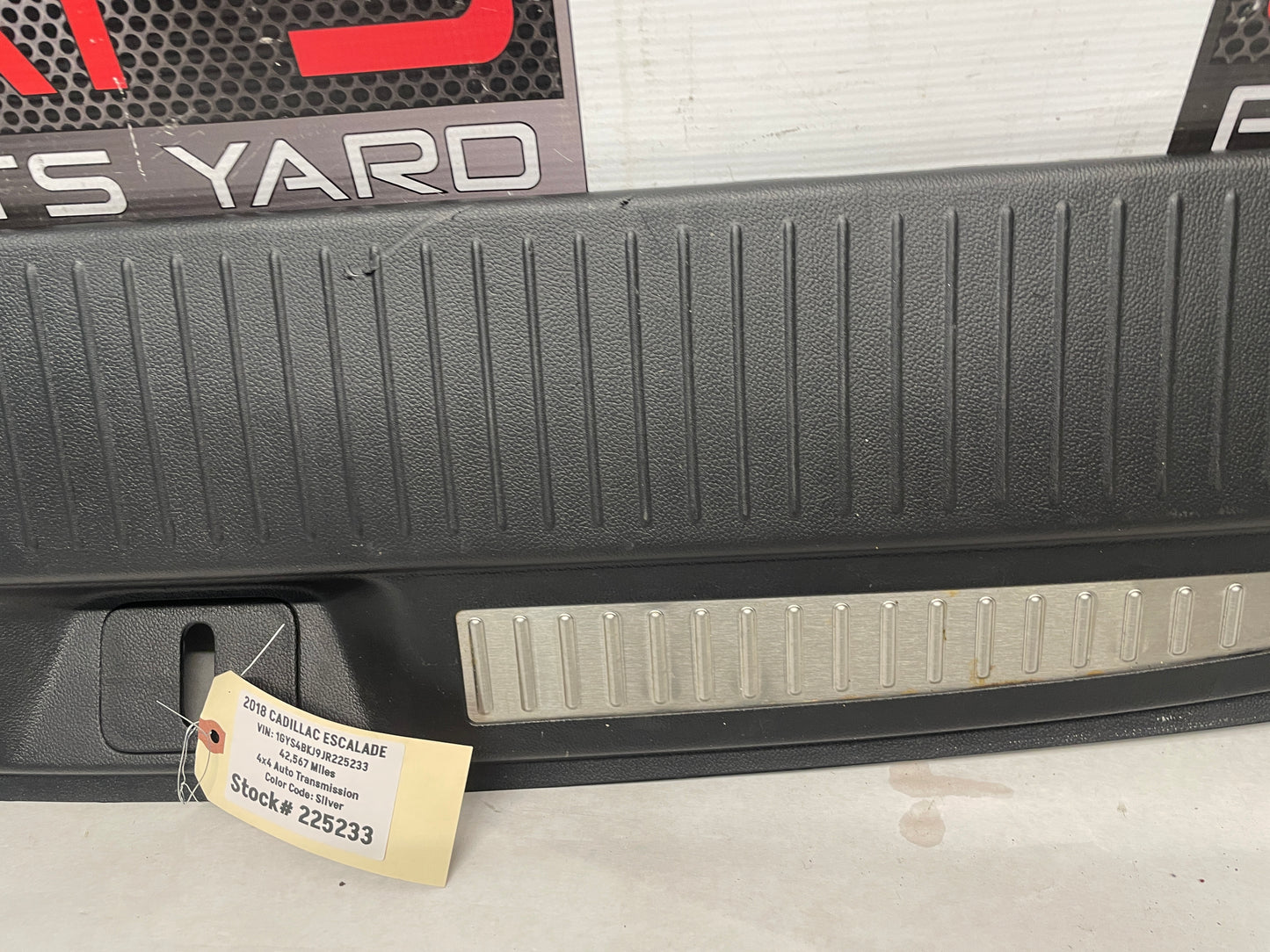 2018 Cadillac Escalade Rear Cargo Trunk Hatch Sill Scuff Plate OEM