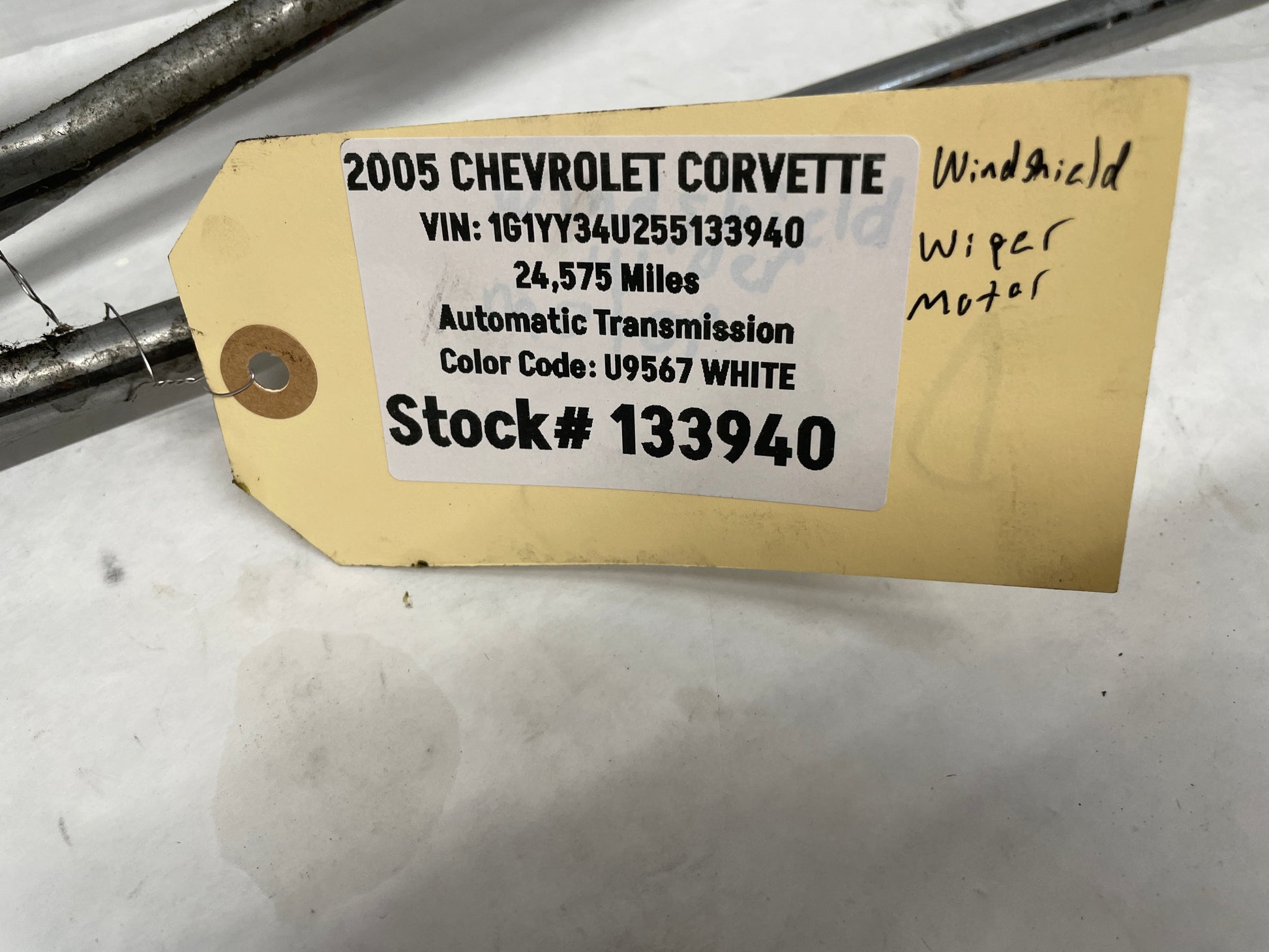 2005 Chevy C6 Corvette Windshield Wiper Linkage Transmission w/ Motor OEM - Day's Parts Yard