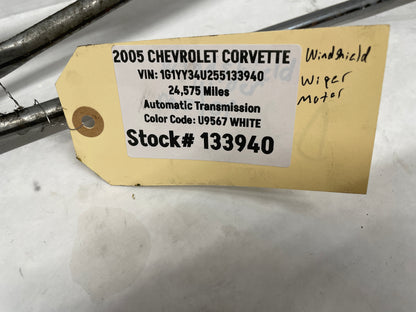 2005 Chevy C6 Corvette Windshield Wiper Linkage Transmission w/ Motor OEM - Day's Parts Yard