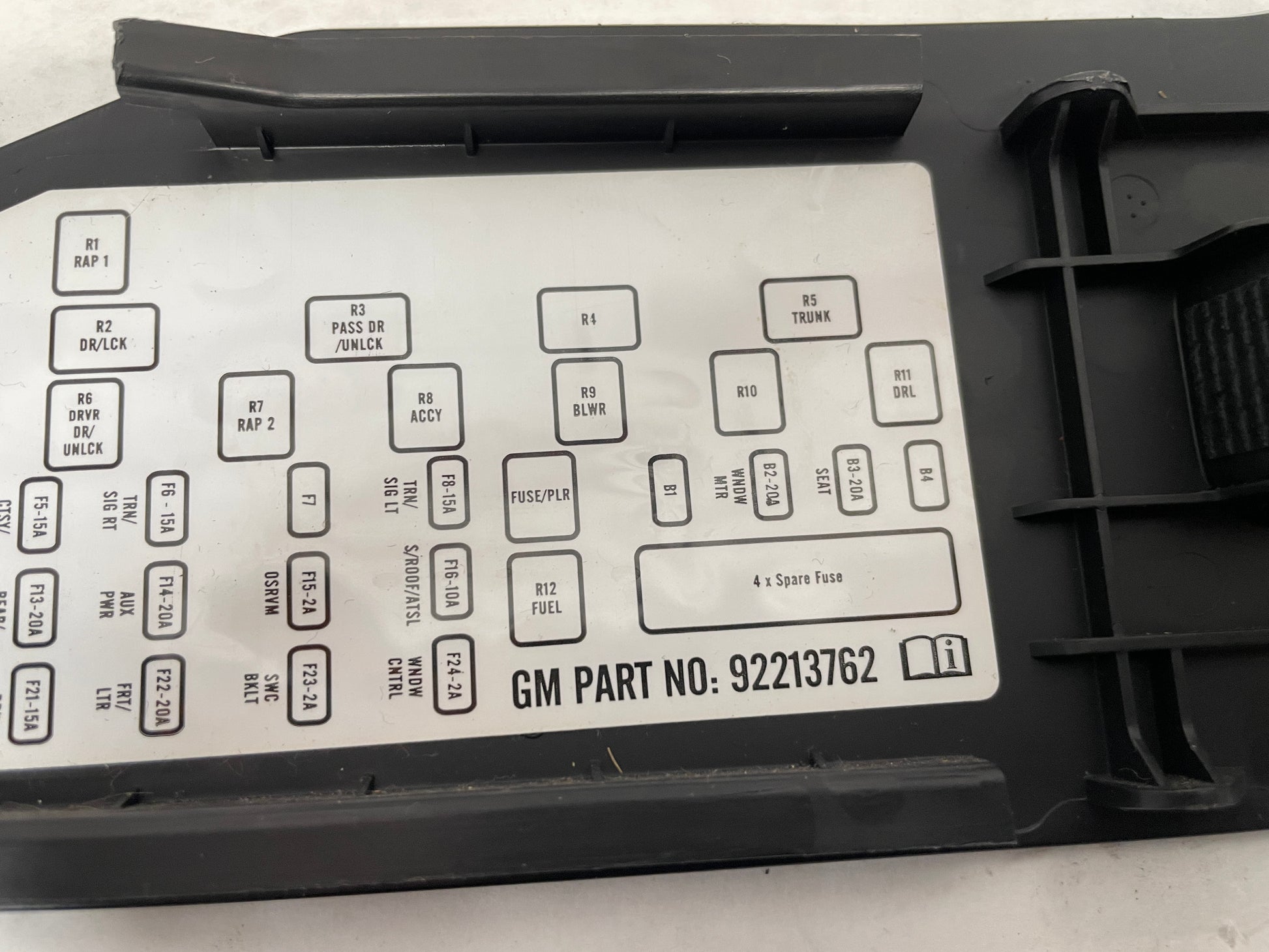 2009 Pontiac G8 GT Fuse Box Cover Panel Door Trim OEM - Day's Parts Yard