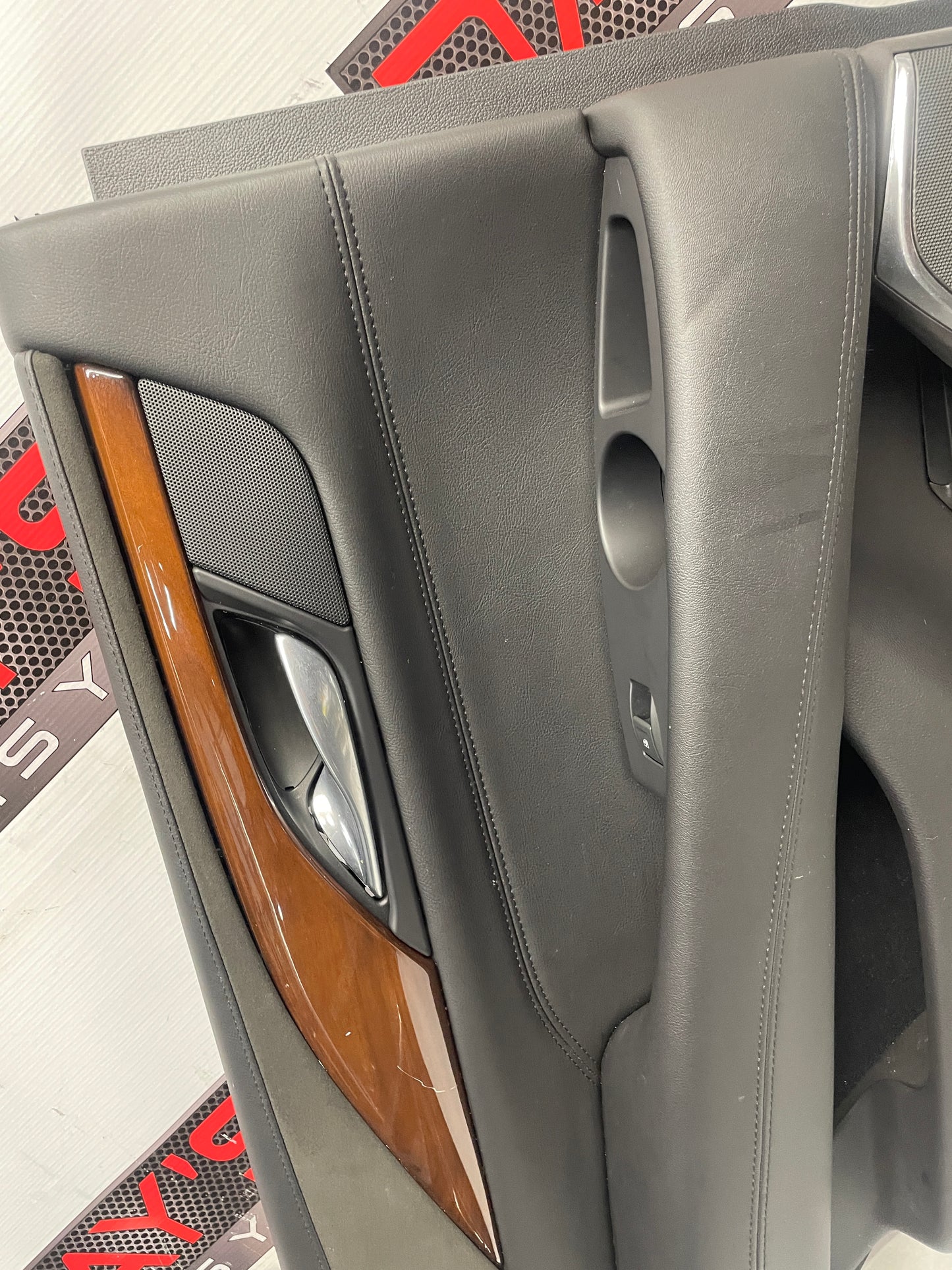 2018 Cadillac Escalade LH Driver Rear Interior Door Panel Trim Black OEM