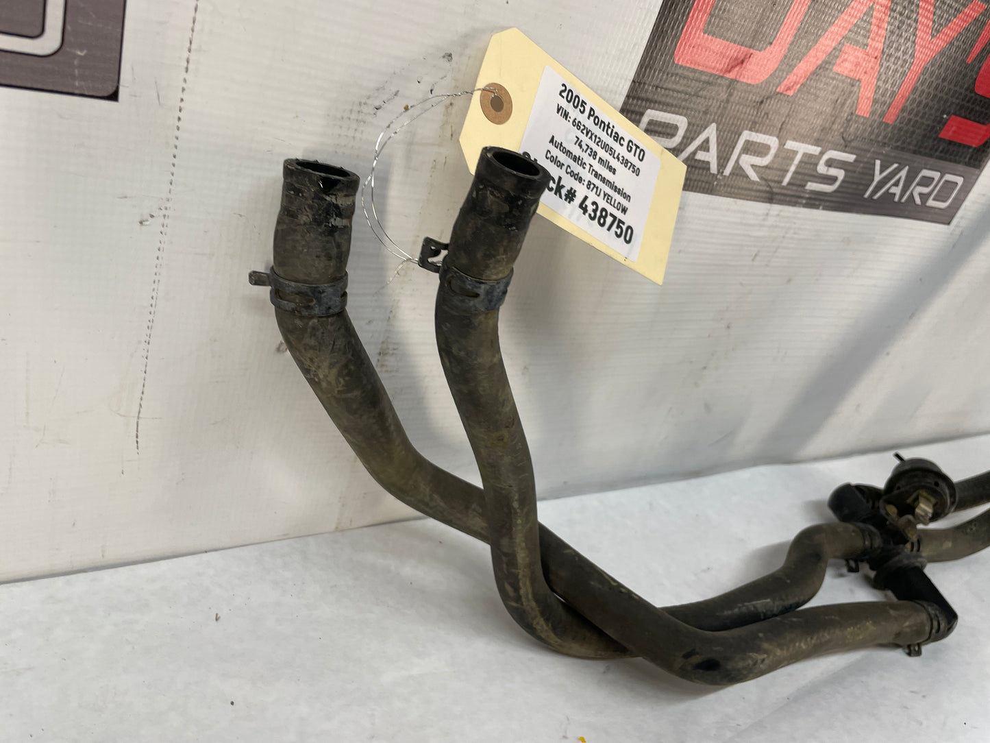 2005 Pontiac GTO Heater Core Hose w/ Valve OEM