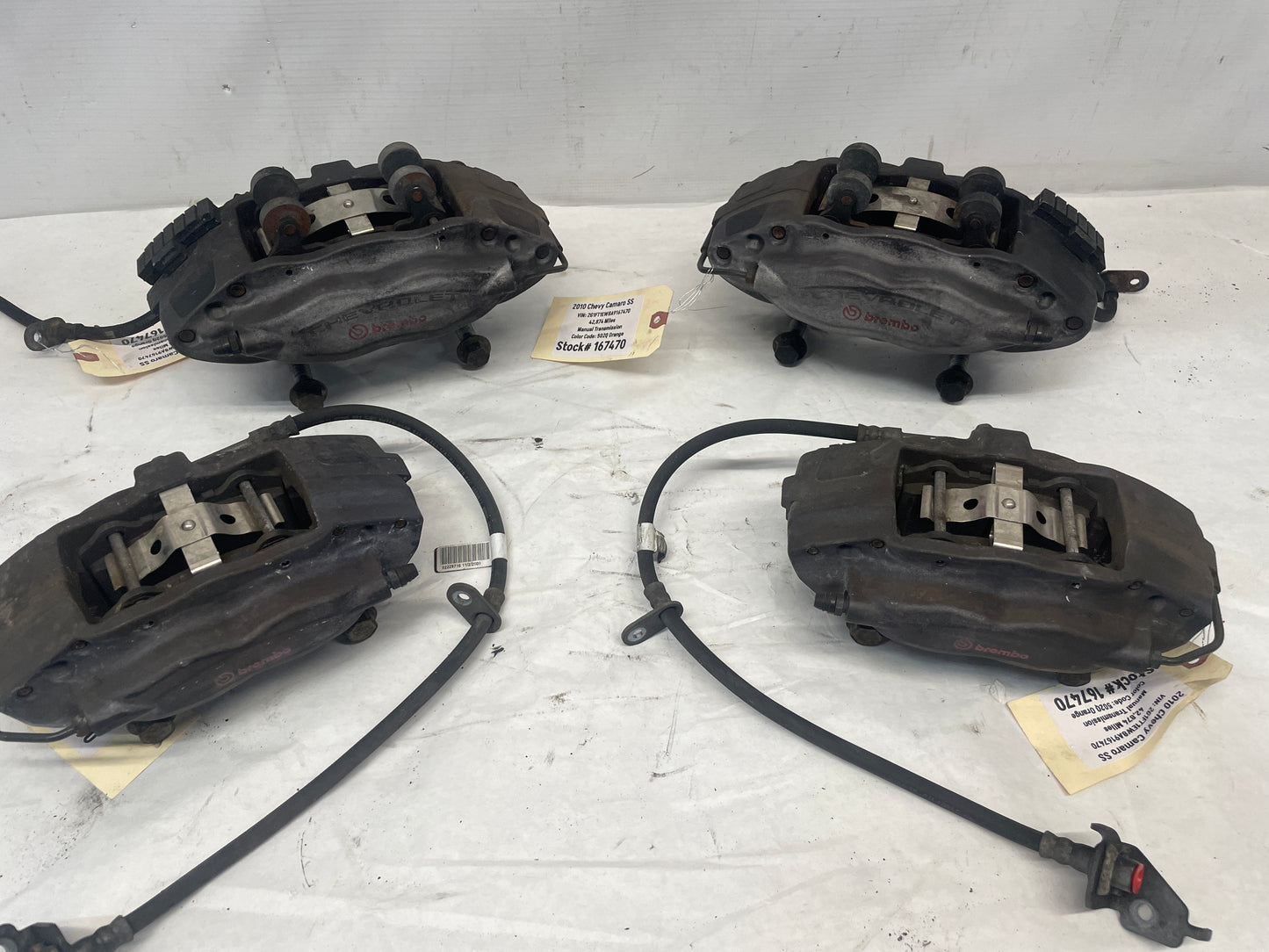 2010 Chevy Camaro SS Brembo Brake Calipers Front and Rear OEM - Day's Parts Yard