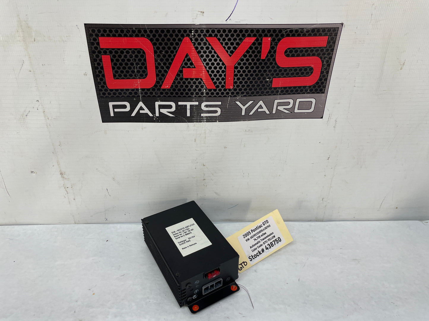 2005 Pontiac GTO Radio Stereo Speaker Amplifier OEM