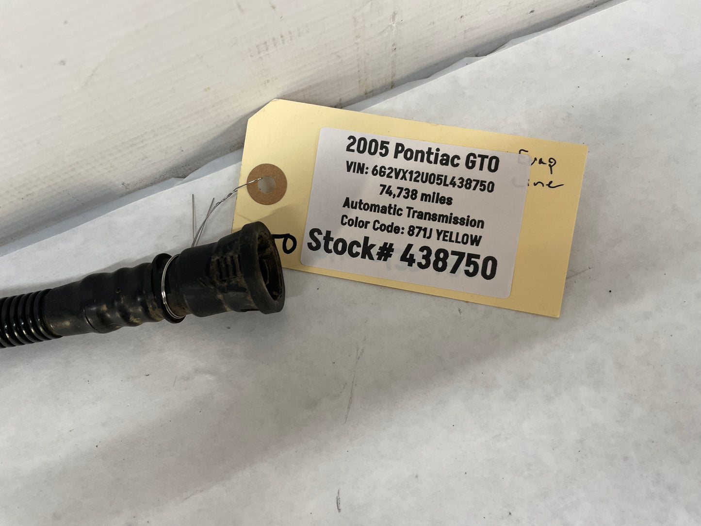 2005 Pontiac GTO EVAP Fuel Line Hose Tube OEM