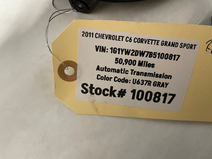 2011 Chevy C6 Corvette Grand Sport LH Driver Targa Top Storage Bracket Cover Trim OEM