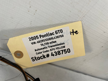 2005 Pontiac GTO License Plate Tag Light Wire Harness OEM