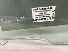 2009 Pontiac G8 GT LH Driver Rear Door Window Glass OEM - Day's Parts Yard
