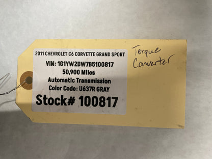2011 Chevy C6 Corvette Grand Sport 6L80E Automatic Transmission Torque Converter OEM