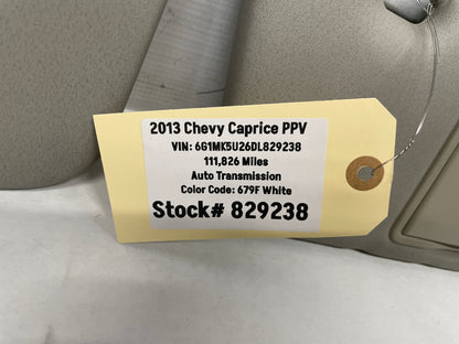 2013 Chevy Caprice PPV RH & LH Sun Visor Sunvisor Sun Shade OEM - Day's Parts Yard