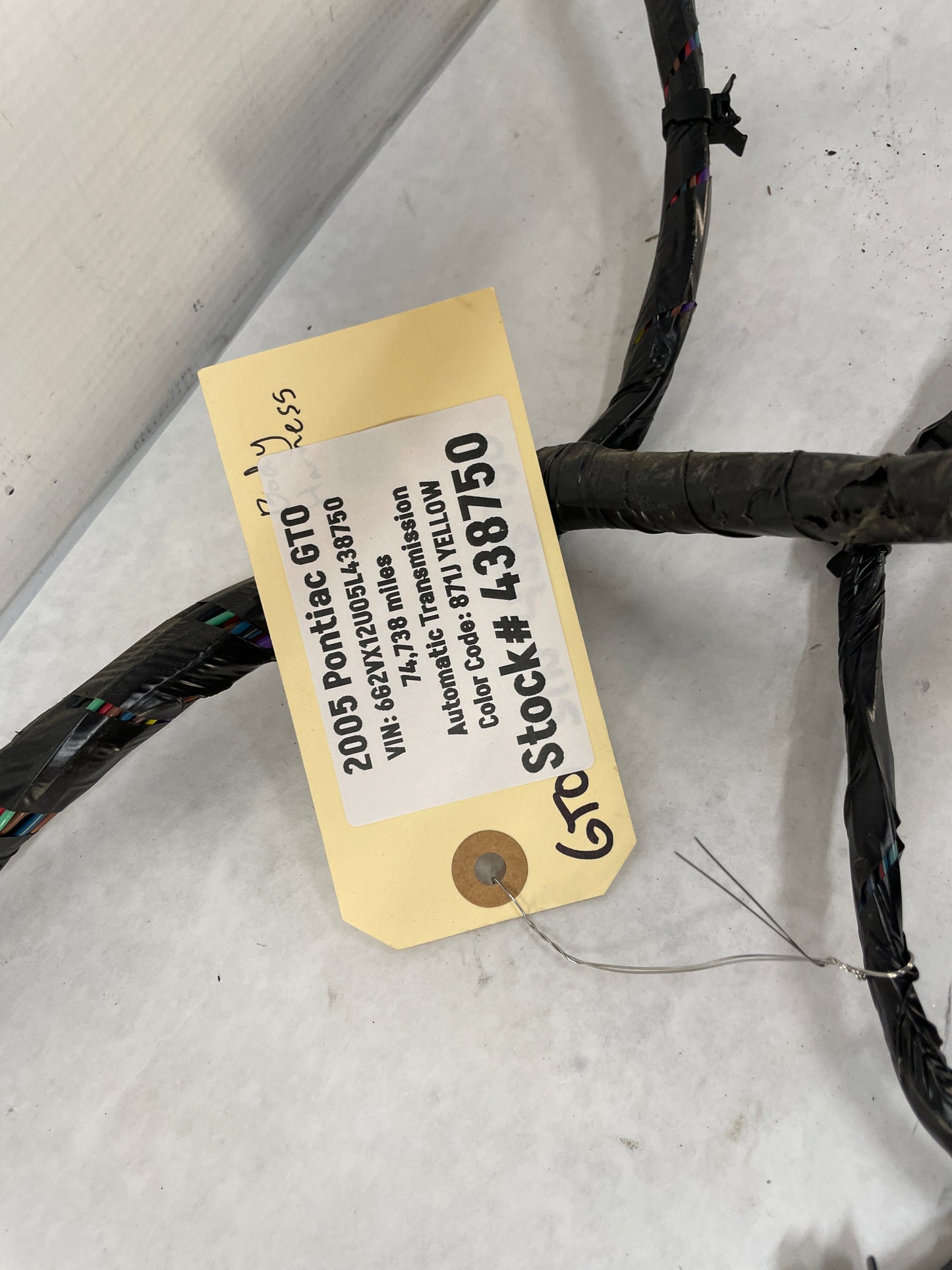 2005 Pontiac GTO Chassis Body Junction Wire Wiring Harness OEM