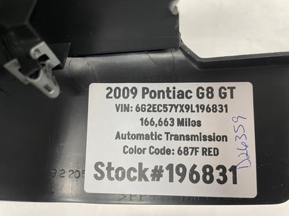 2009 Pontiac G8 GT RH Passenger Front Seat Rear Outer Track Trim Cover OEM - Day's Parts Yard