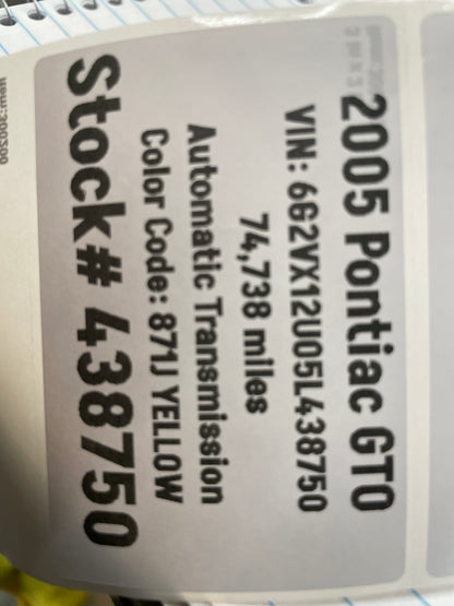2005 Pontiac GTO Compact Spare Wheel & Tire OEM