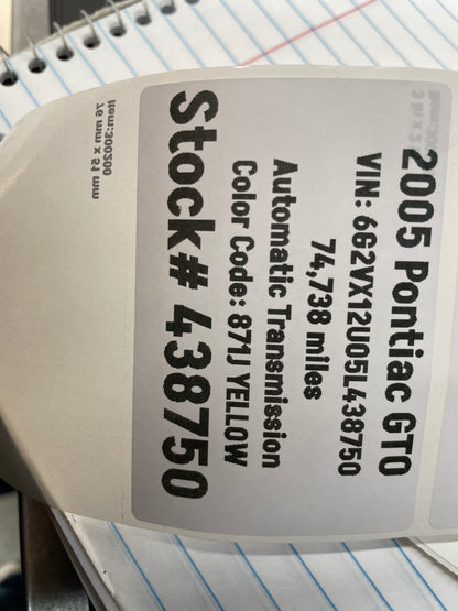 2005 Pontiac GTO Factory OEM Wheel 18X8