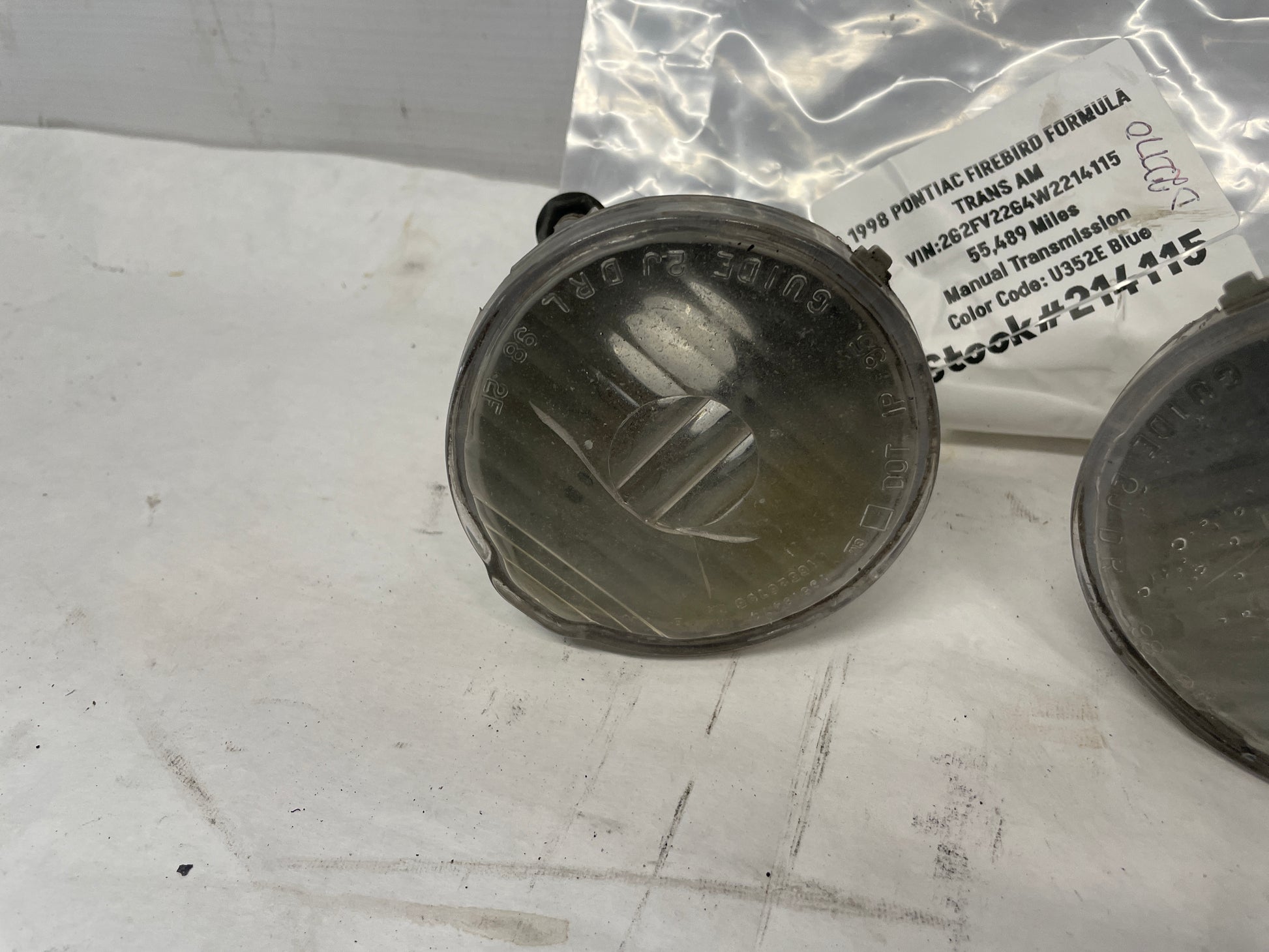 1998 Pontiac Firebird Formula RH & LH Bumper Mount Parking Light Lamp Assemblies OEM - Day's Parts Yard