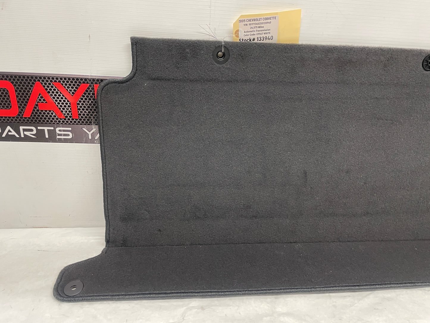2005 Chevy C6 Corvette Convertible Cargo Trunk Divider Partition Panel Barrier OEM - Day's Parts Yard