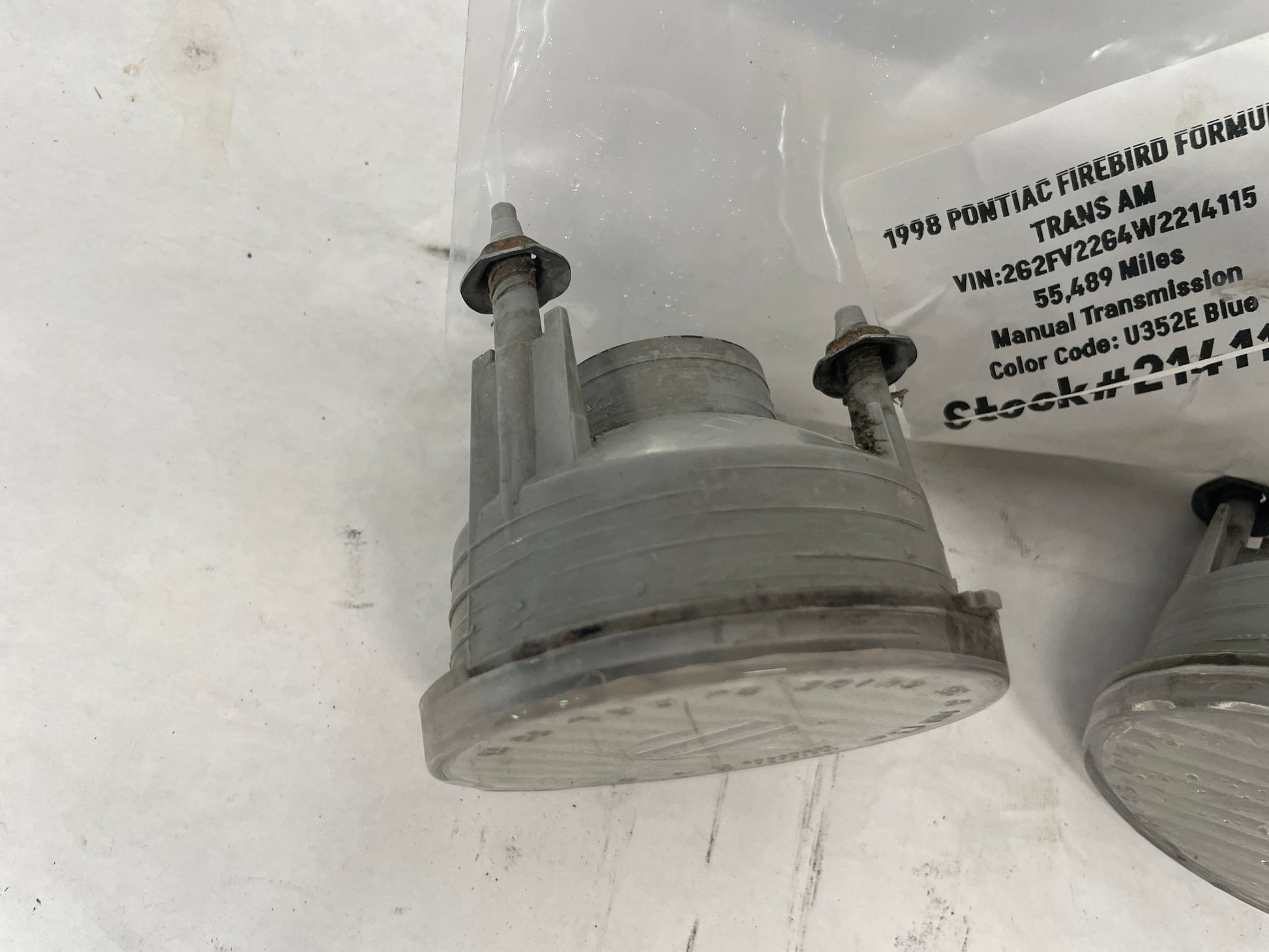 1998 Pontiac Firebird Formula RH & LH Bumper Mount Parking Light Lamp Assemblies OEM - Day's Parts Yard