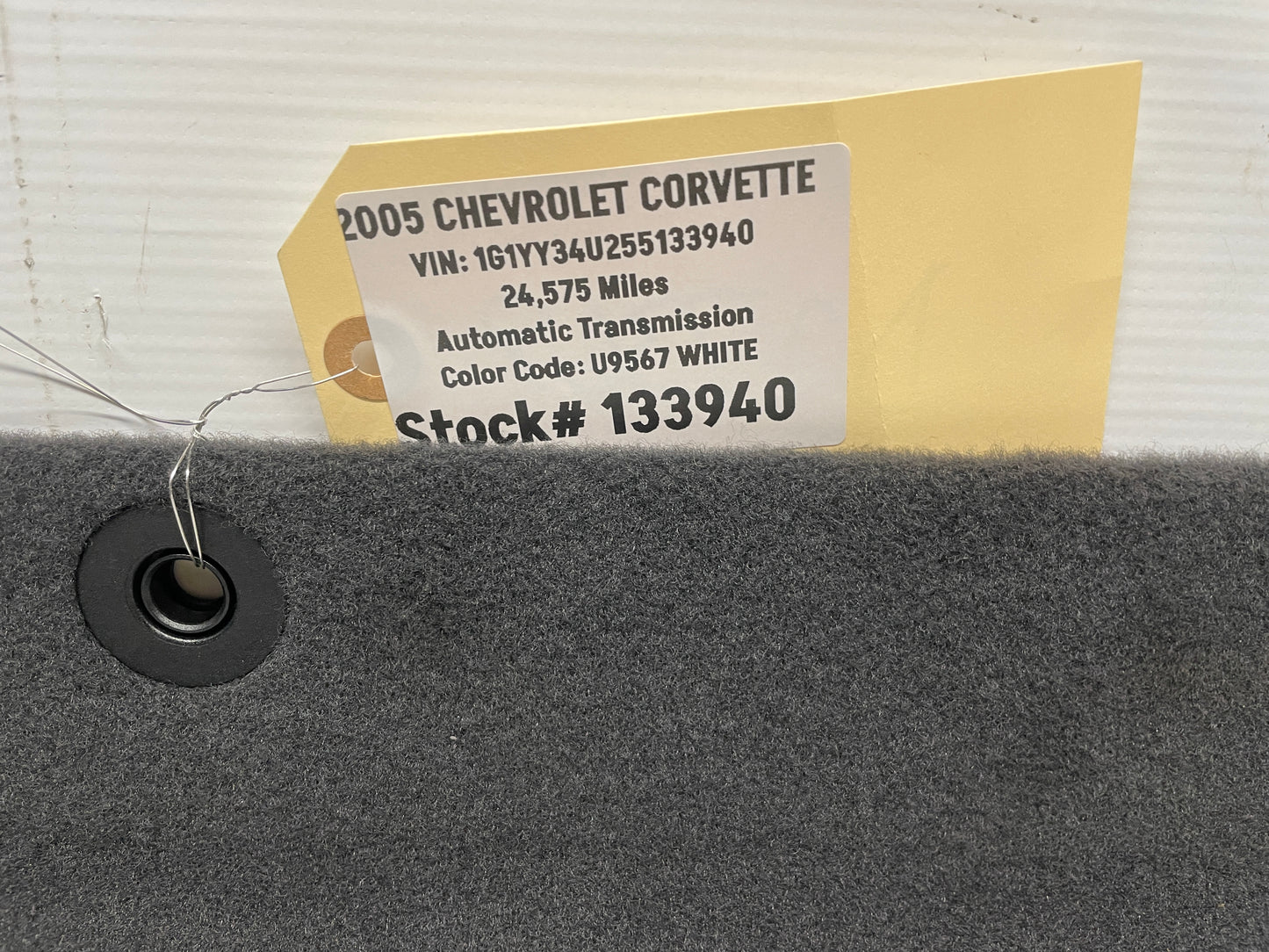 2005 Chevy C6 Corvette Convertible Cargo Trunk Divider Partition Panel Barrier OEM - Day's Parts Yard