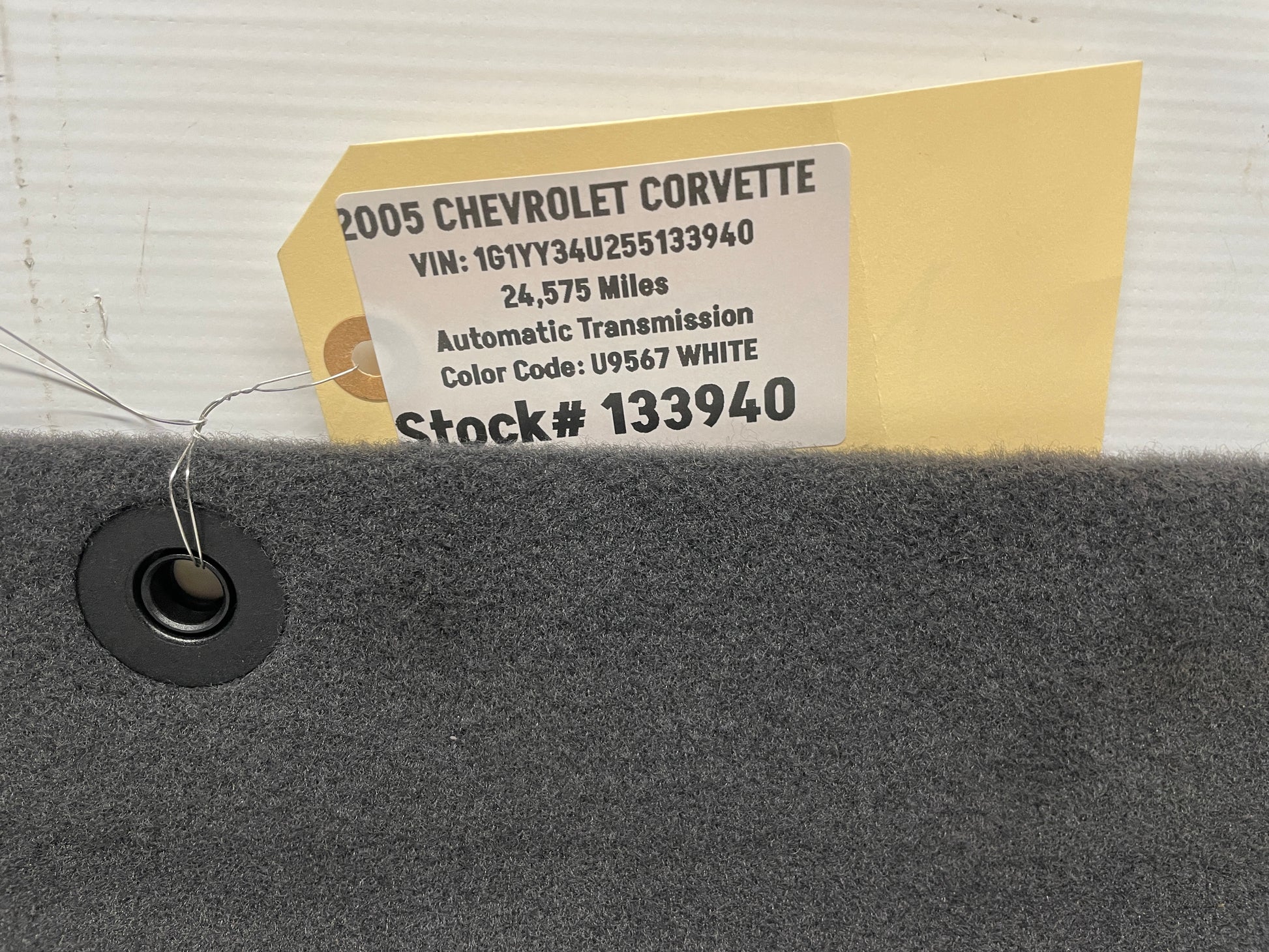 2005 Chevy C6 Corvette Convertible Cargo Trunk Divider Partition Panel Barrier OEM - Day's Parts Yard