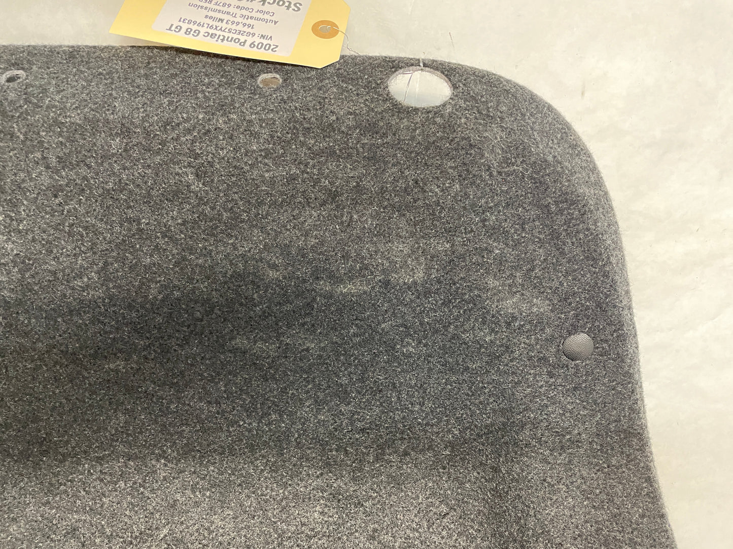 2009 Pontiac G8 GT Trunk Deck Lid Liner Carpet Felt OEM - Day's Parts Yard
