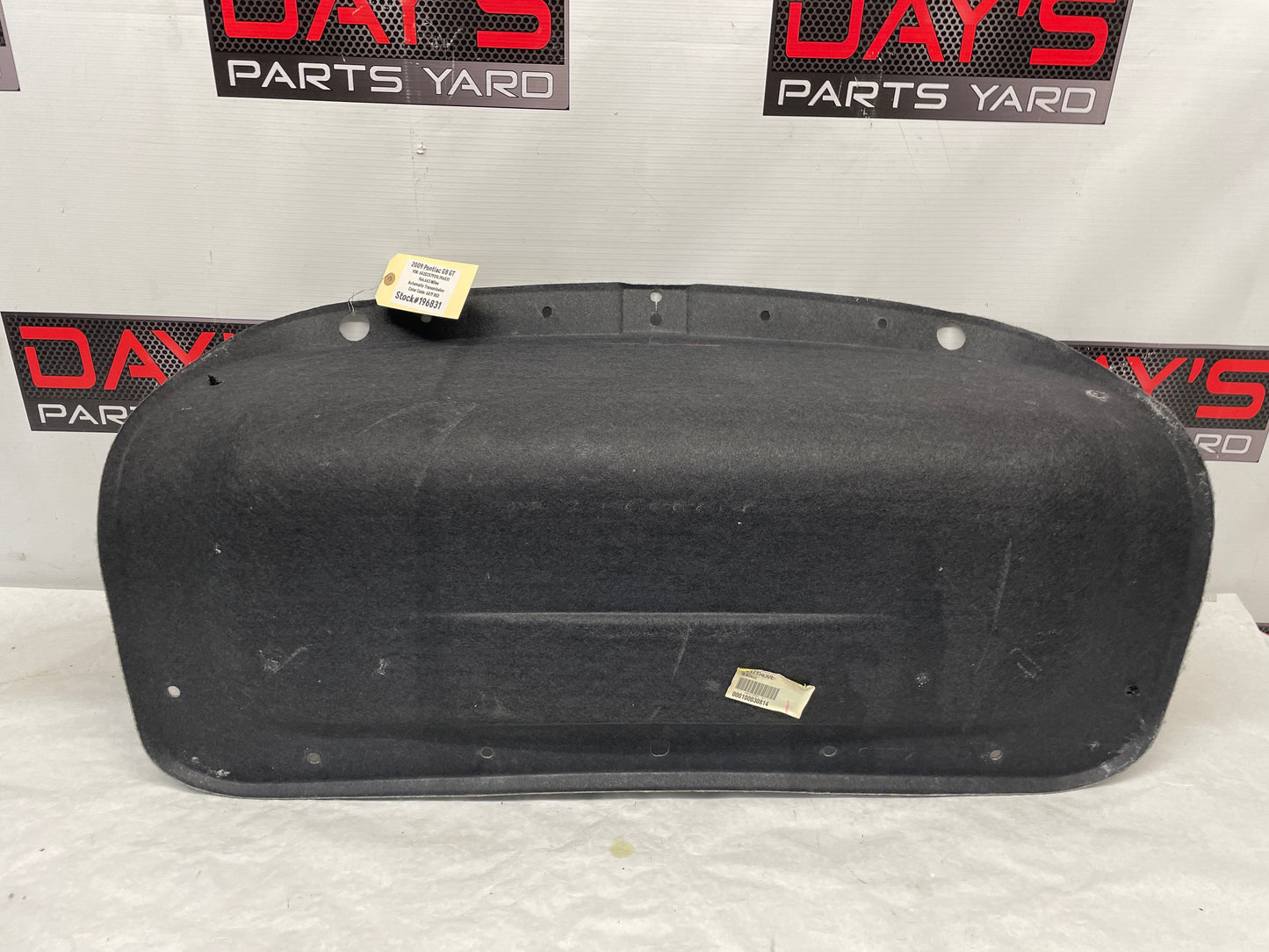 2009 Pontiac G8 GT Trunk Deck Lid Liner Carpet Felt OEM - Day's Parts Yard