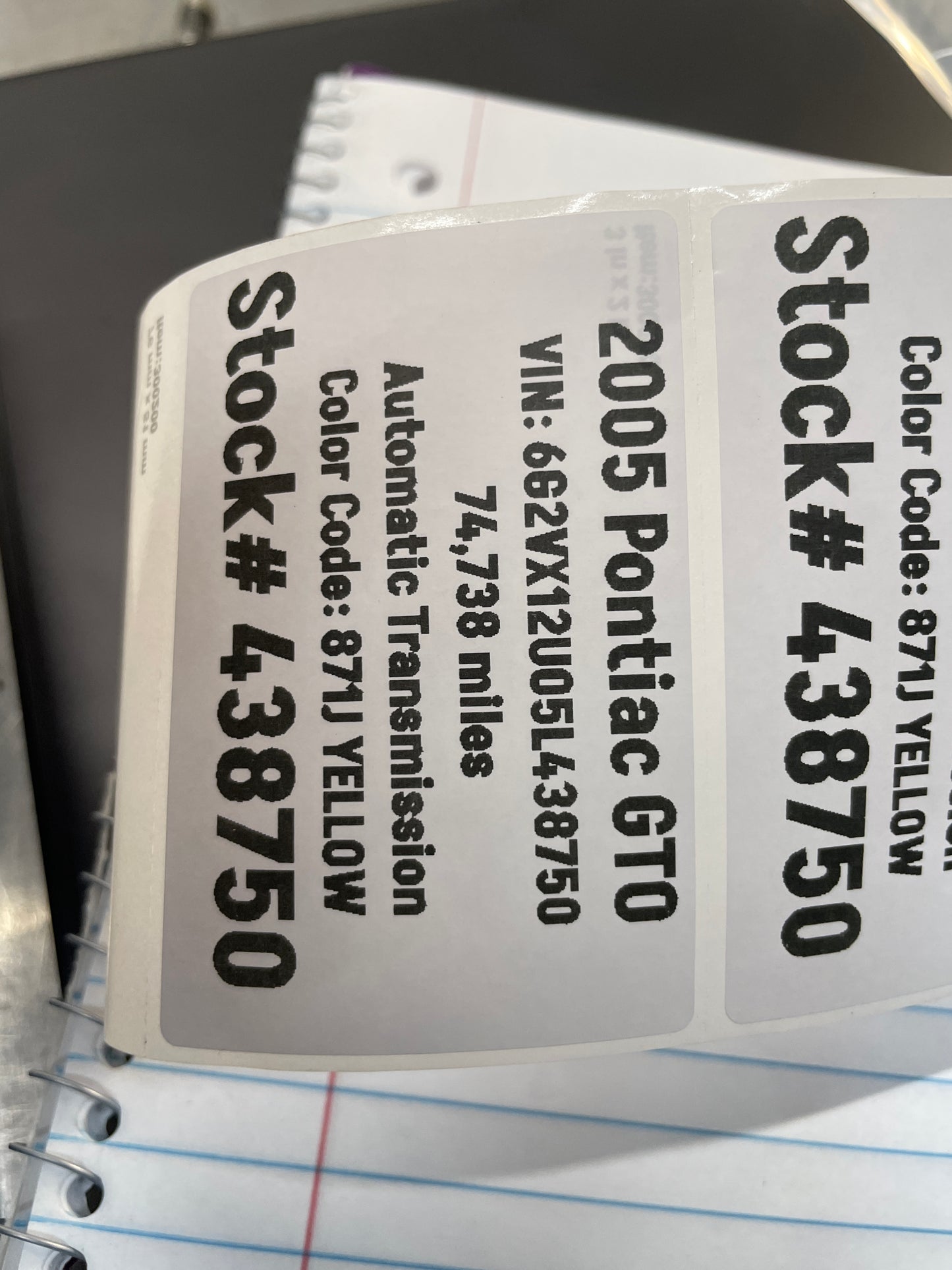 2005 Pontiac GTO Factory OEM Wheel 18X8