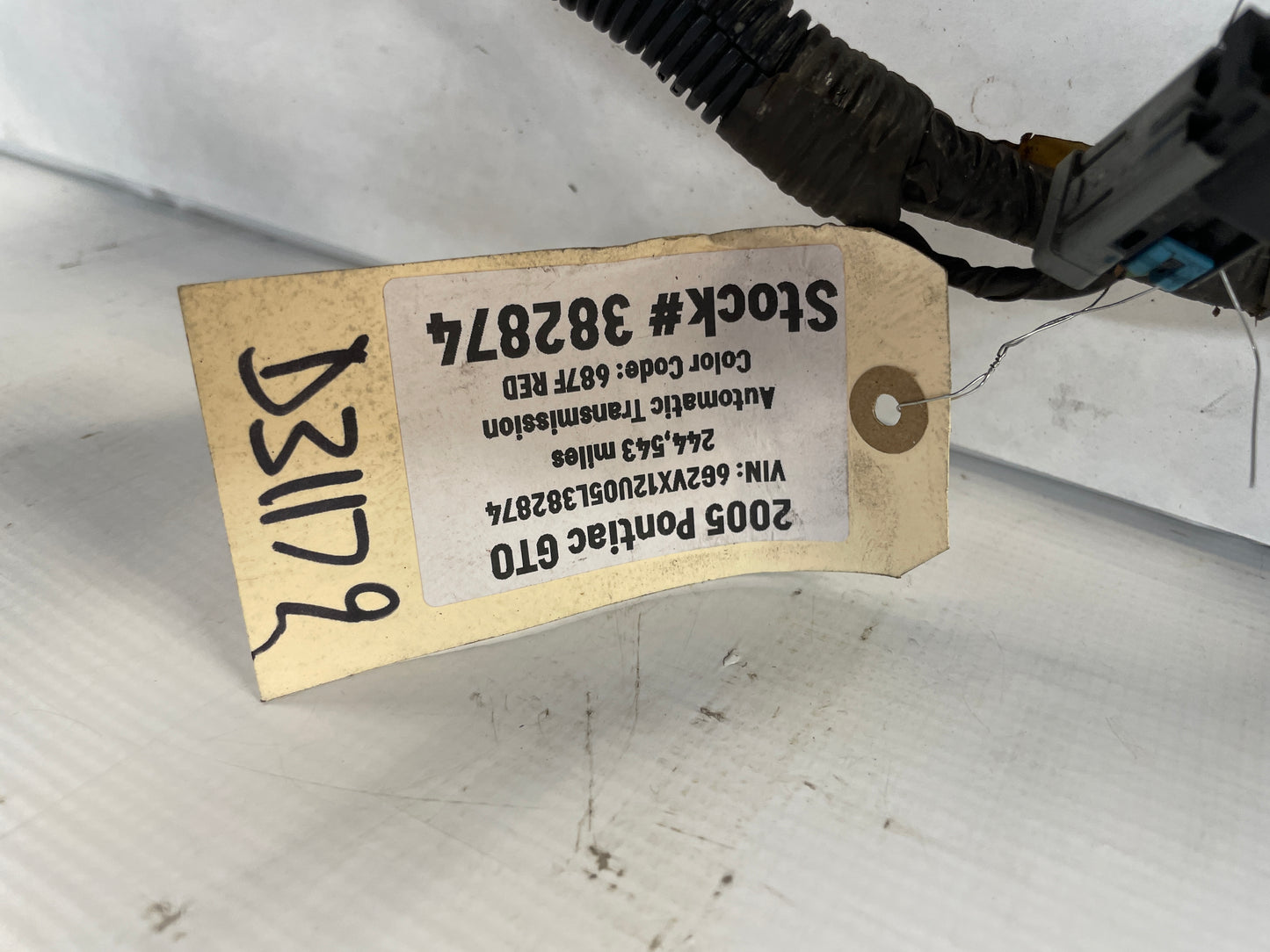 2005 Pontiac GTO Engine Motor Automatic Transmission Wire Wiring Harness OEM - Day's Parts Yard