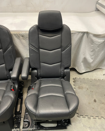 2018 Cadillac Escalade Black Leather 2nd Row Captain Bucket Seats OEM