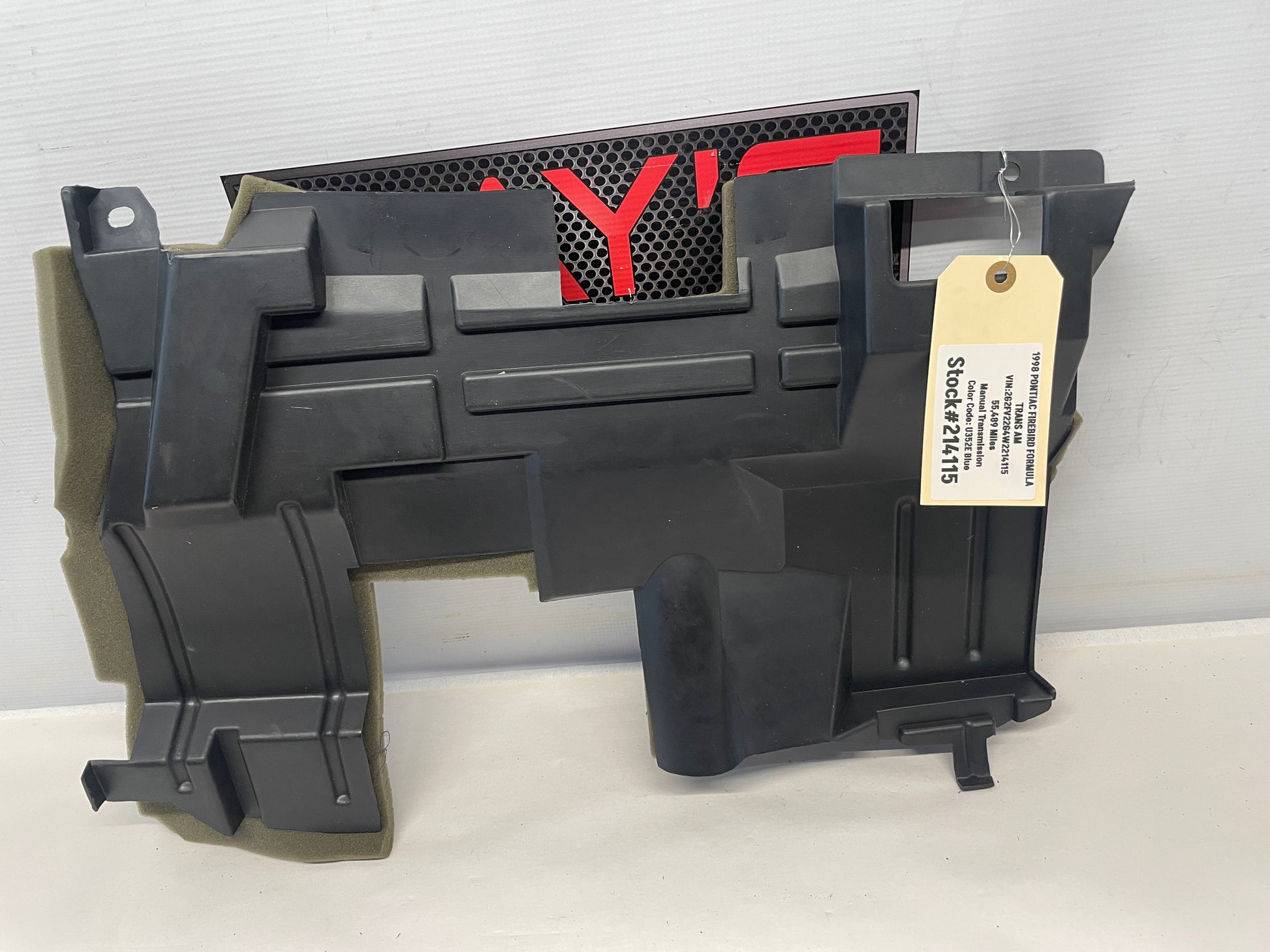 1998 Pontiac Firebird Formula Trans Am LH Driver Under Dash Trim Panel OEM - Day's Parts Yard