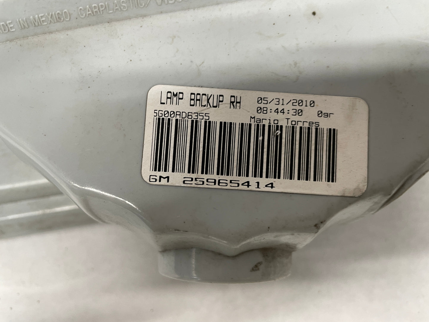 2011 Chevy C6 Corvette Grand Sport RH Passenger Reverse Back Up Light Lamp OEM