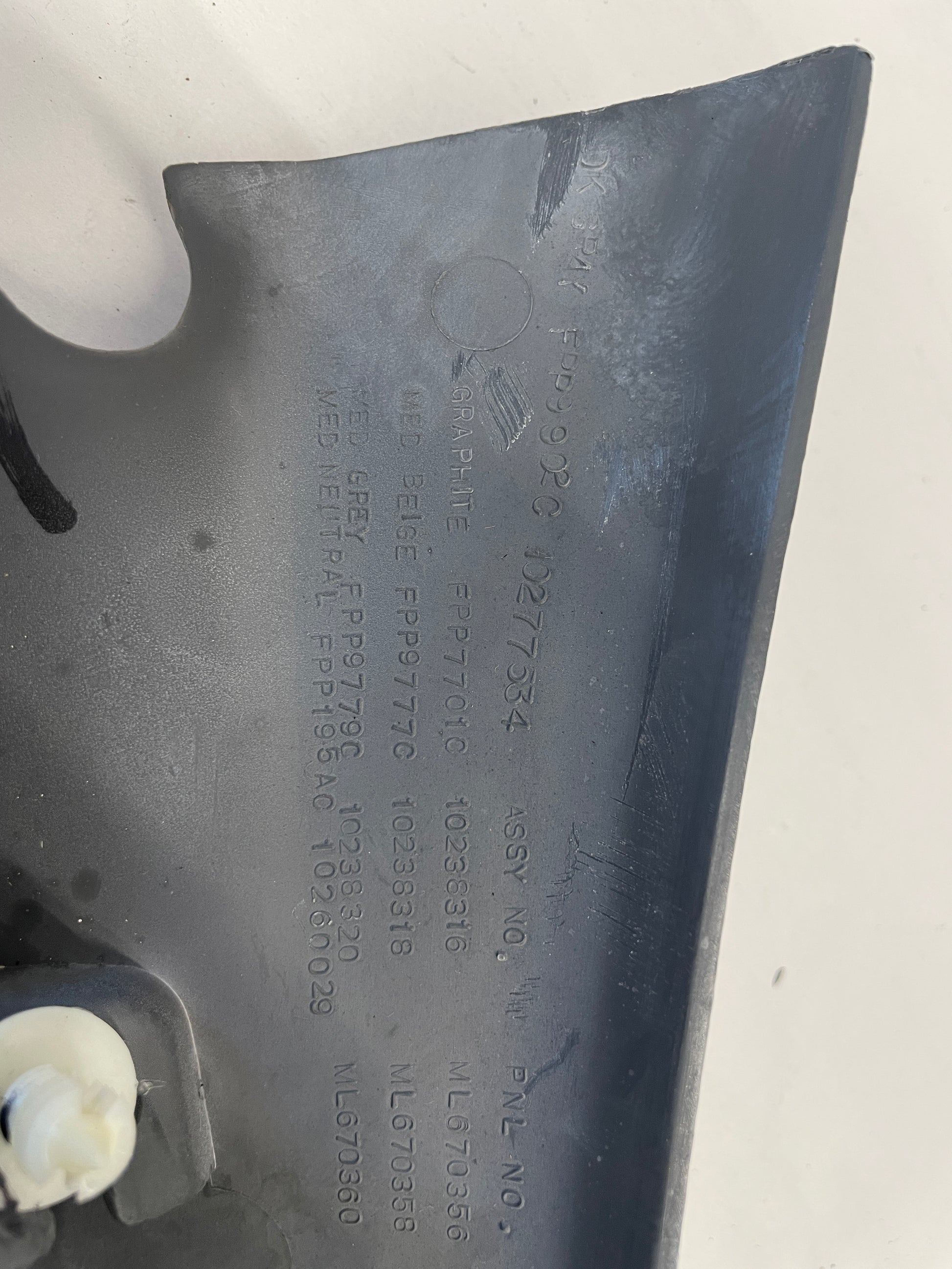 1998 Pontiac Firebird Formula Trans Am Rear Passenger Trunk Pinch Weld Cover OEM - Day's Parts Yard