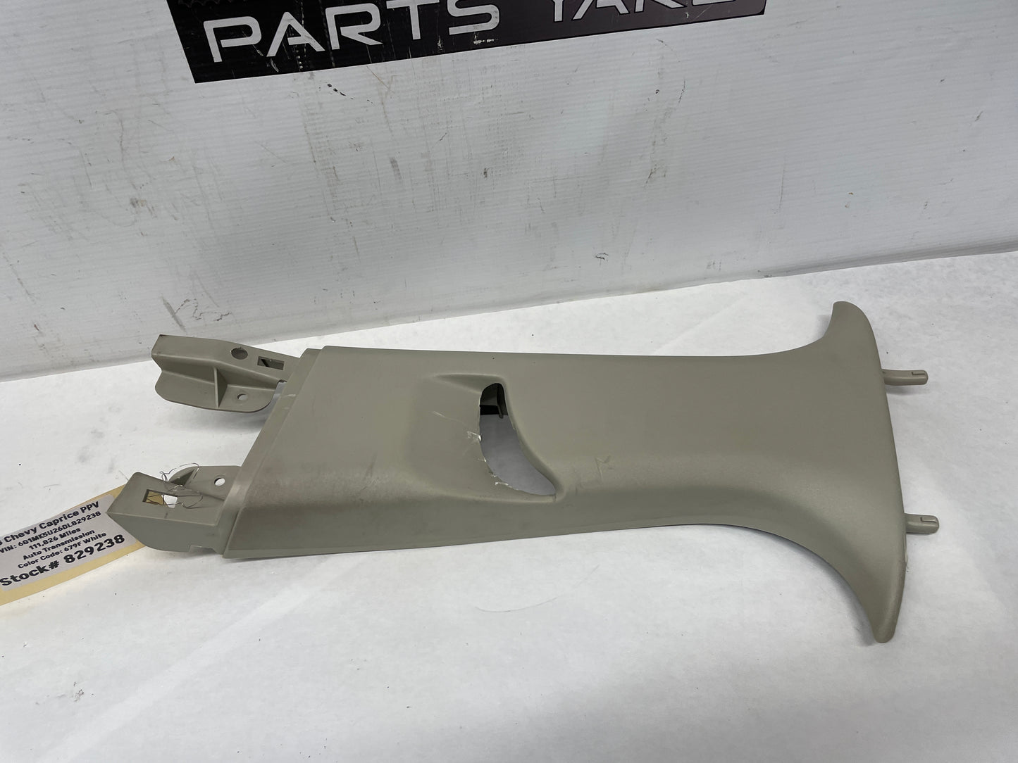 2013 Chevy Caprice PPV LH Driver Upper Center B Pillar Seat Belt Trim OEM