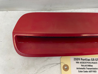 2009 Pontiac G8 GT RH Passenger Hood Vent Scoop Red OEM - Day's Parts Yard