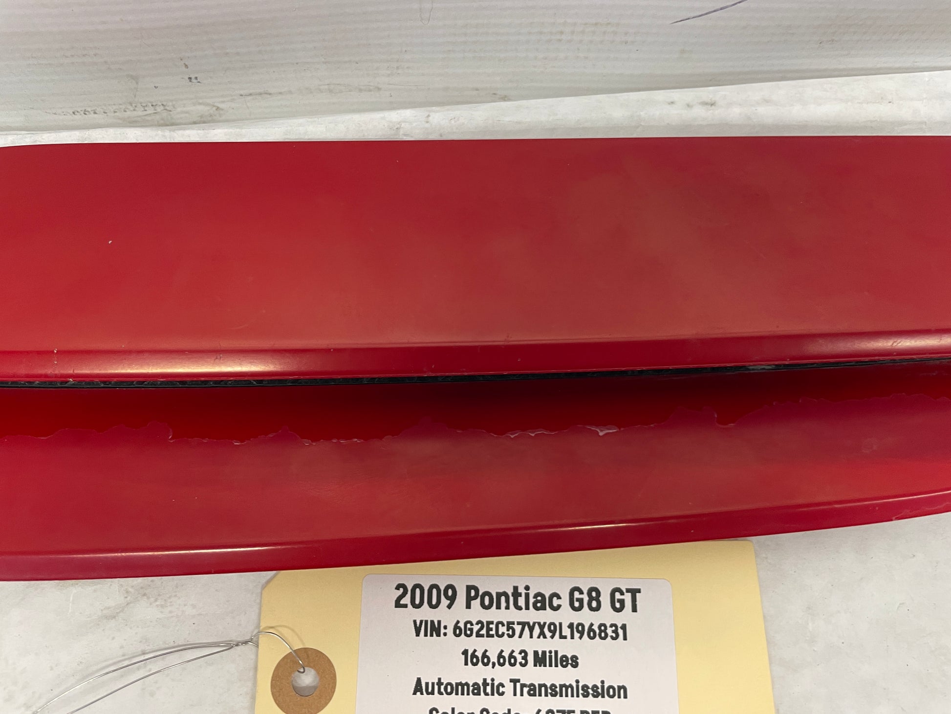 2009 Pontiac G8 GT RH Passenger Hood Vent Scoop Red OEM - Day's Parts Yard
