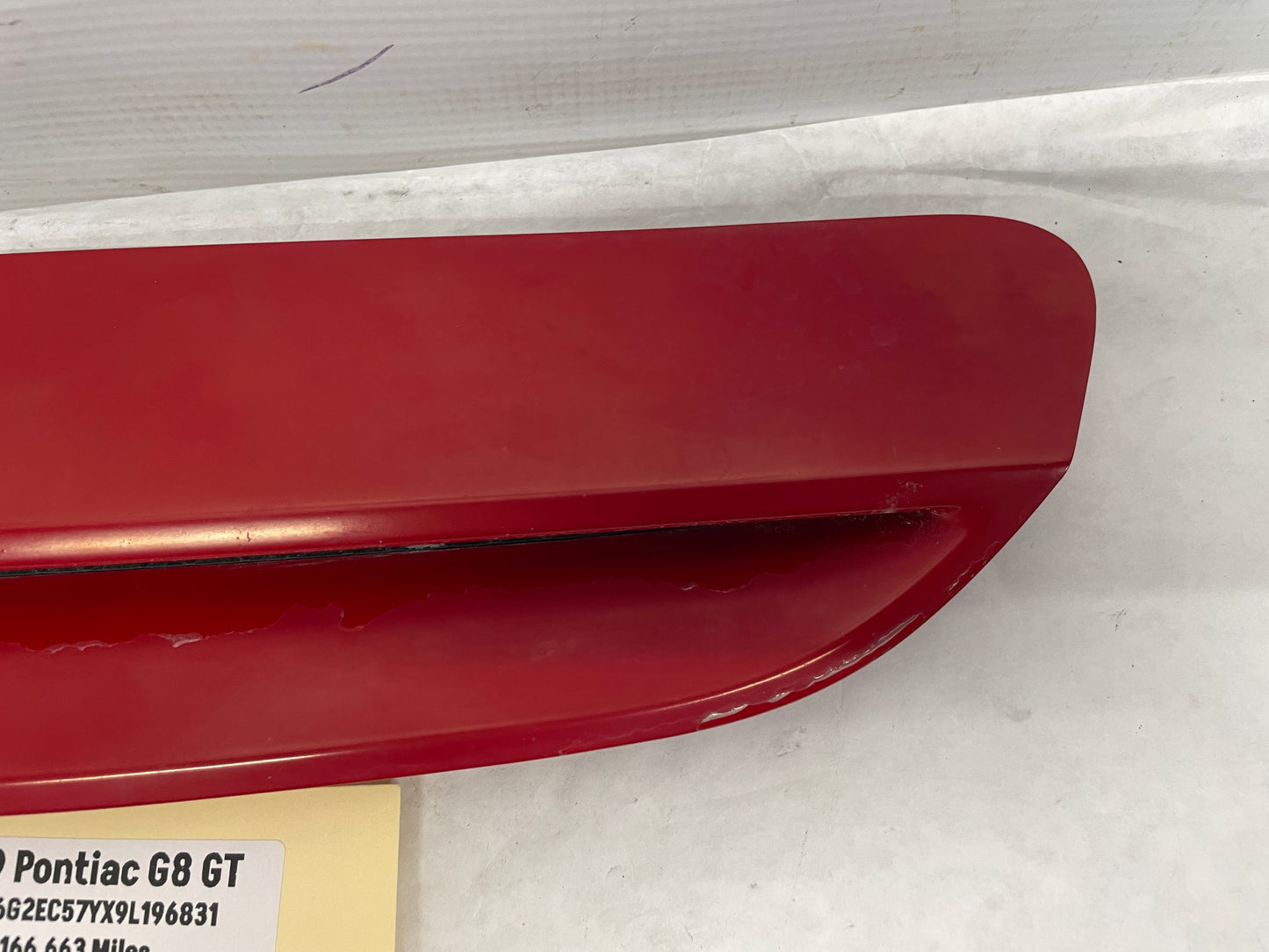 2009 Pontiac G8 GT RH Passenger Hood Vent Scoop Red OEM - Day's Parts Yard