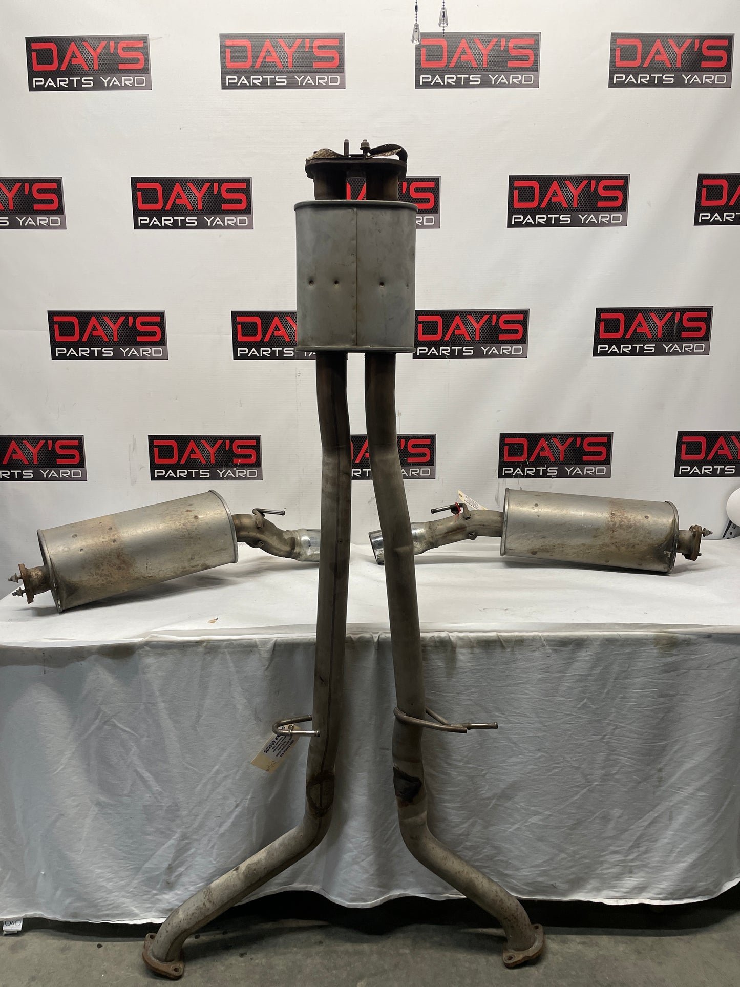 2005 Pontiac GTO Factory OEM RH & LH Axle Back Exhaust Mufflers w/ Pipe - Day's Parts Yard