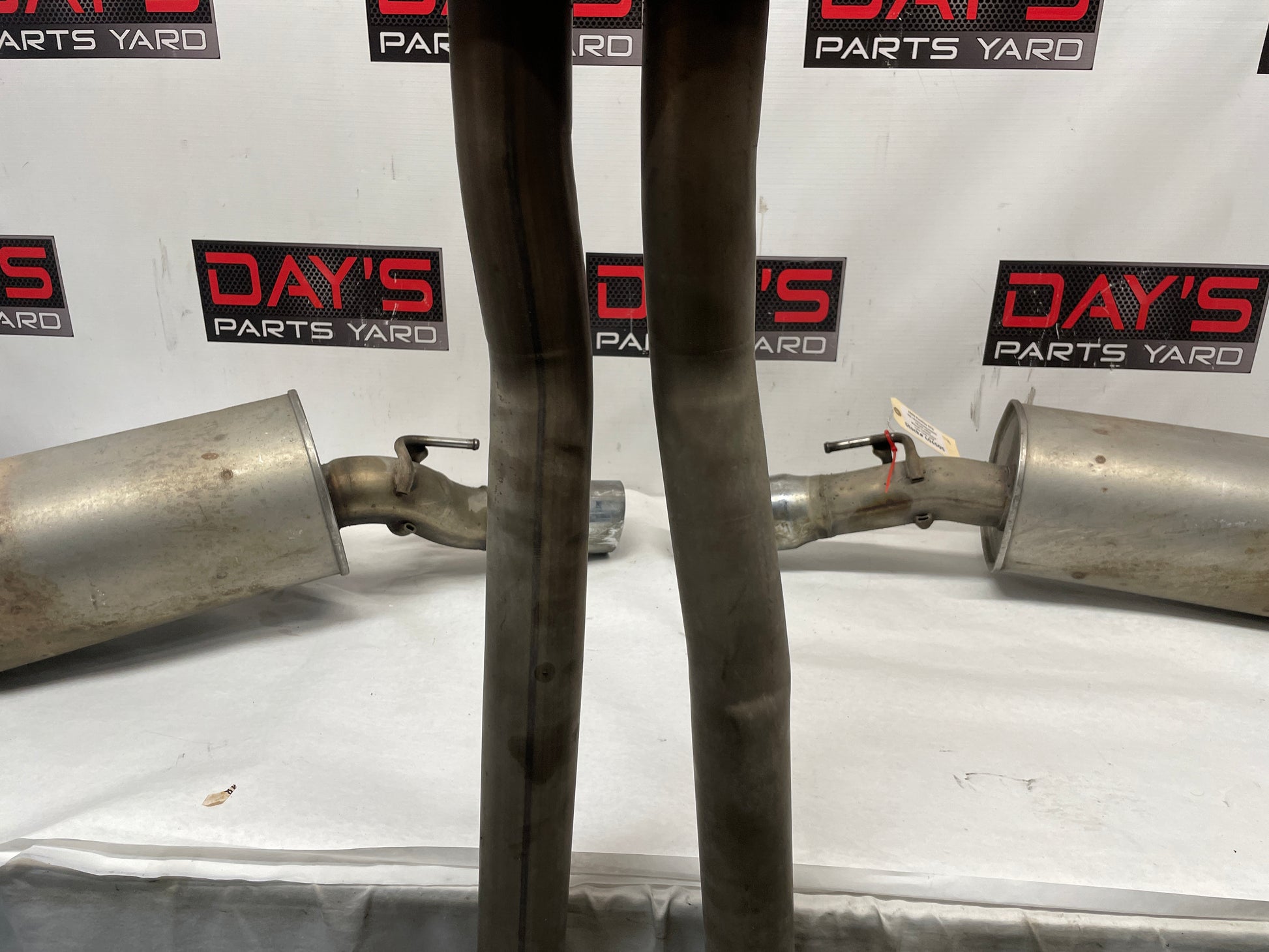 2005 Pontiac GTO Factory OEM RH & LH Axle Back Exhaust Mufflers w/ Pipe - Day's Parts Yard